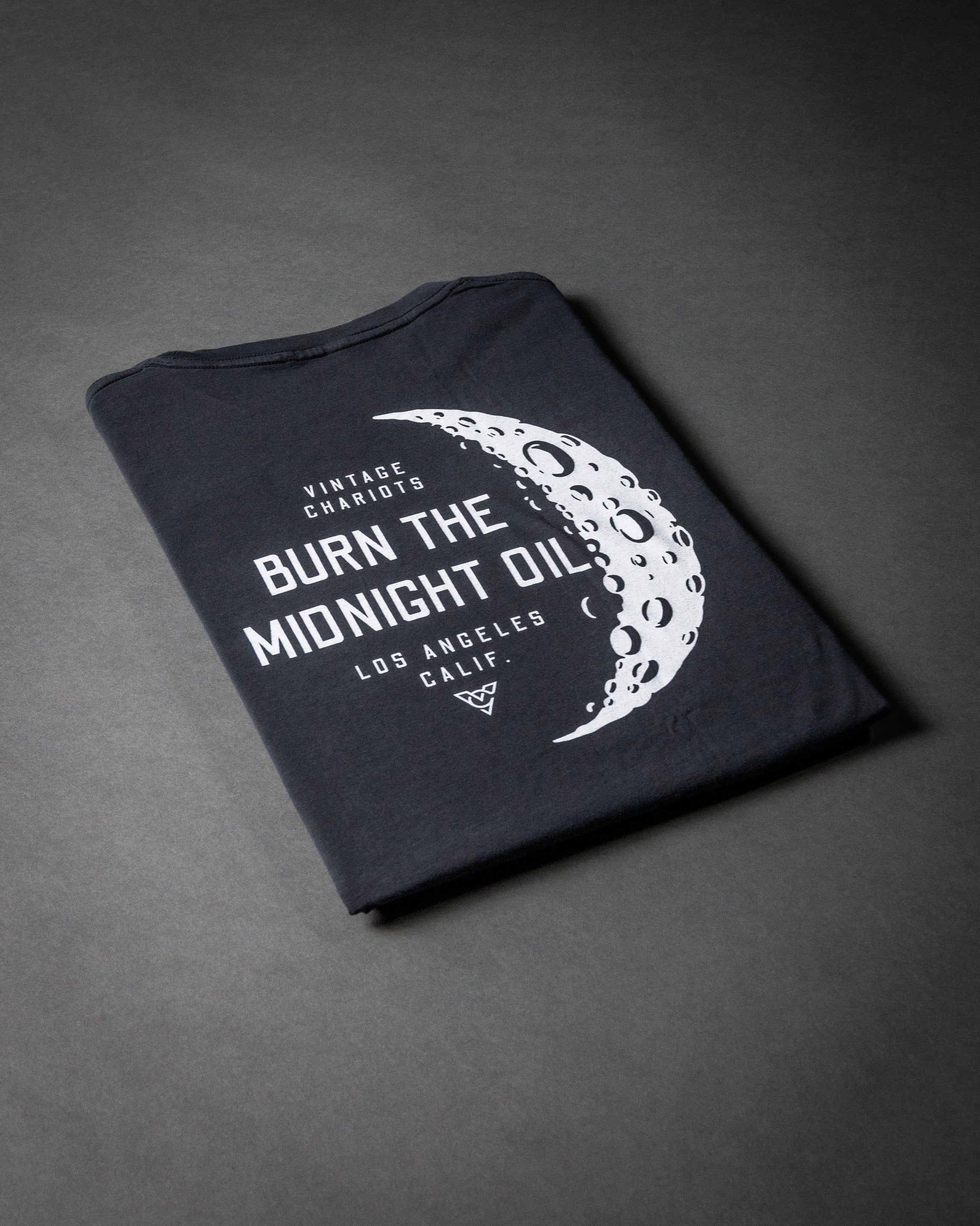 BURN THE MIDNIGHT OIL TEE (Pirate Black)