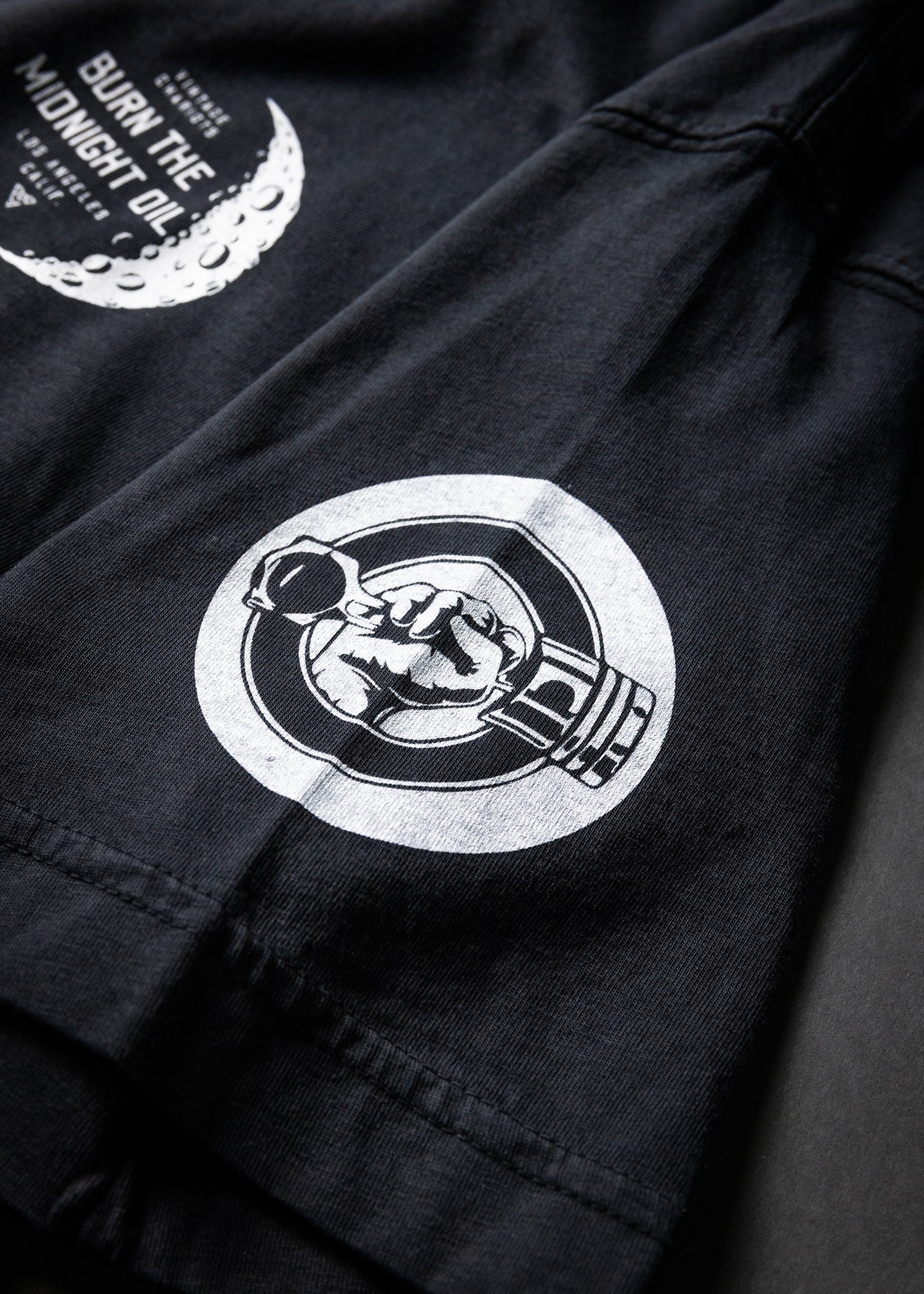BURN THE MIDNIGHT OIL TEE (Pirate Black)