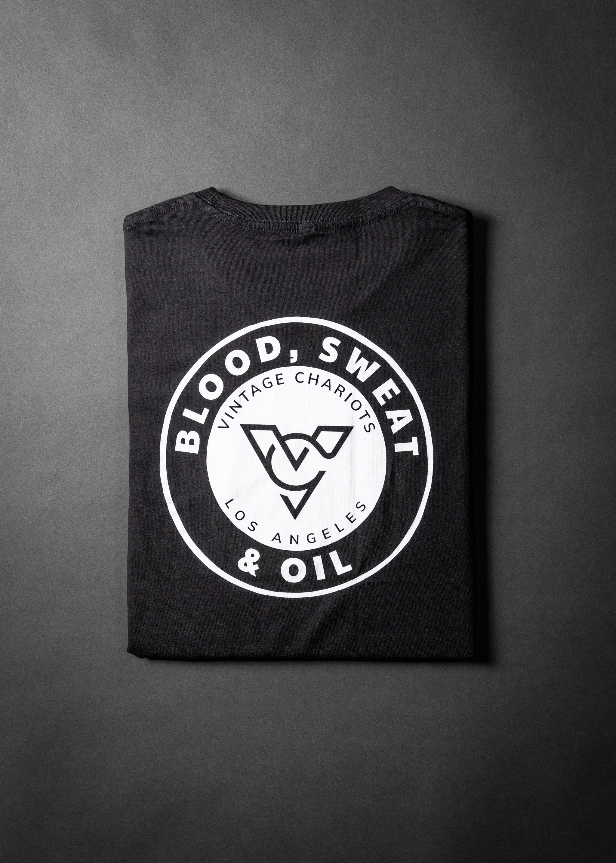 BLOOD, SWEAT & OIL POCKET TEE (Black)