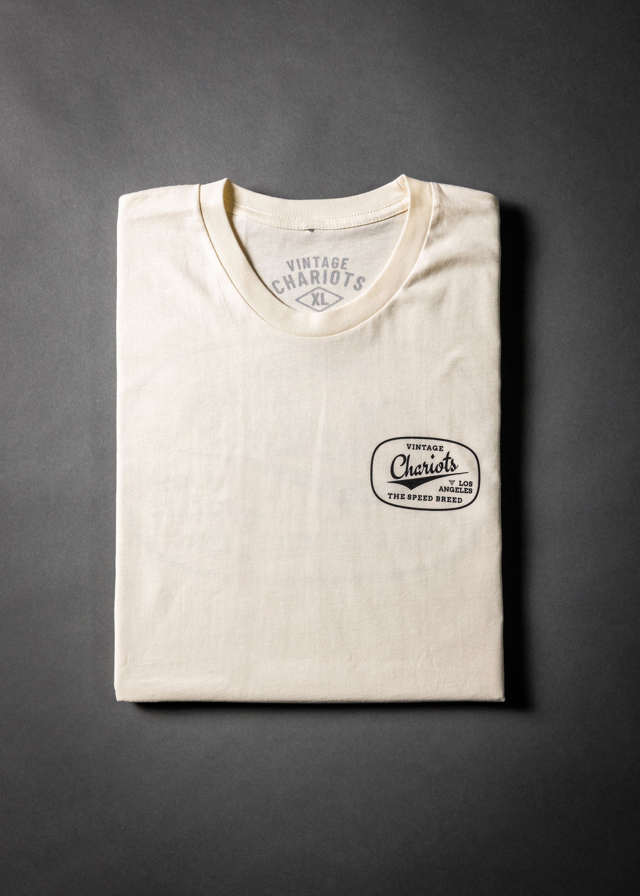 CHARIOTS OVAL LOGO TEE (Vintage White)