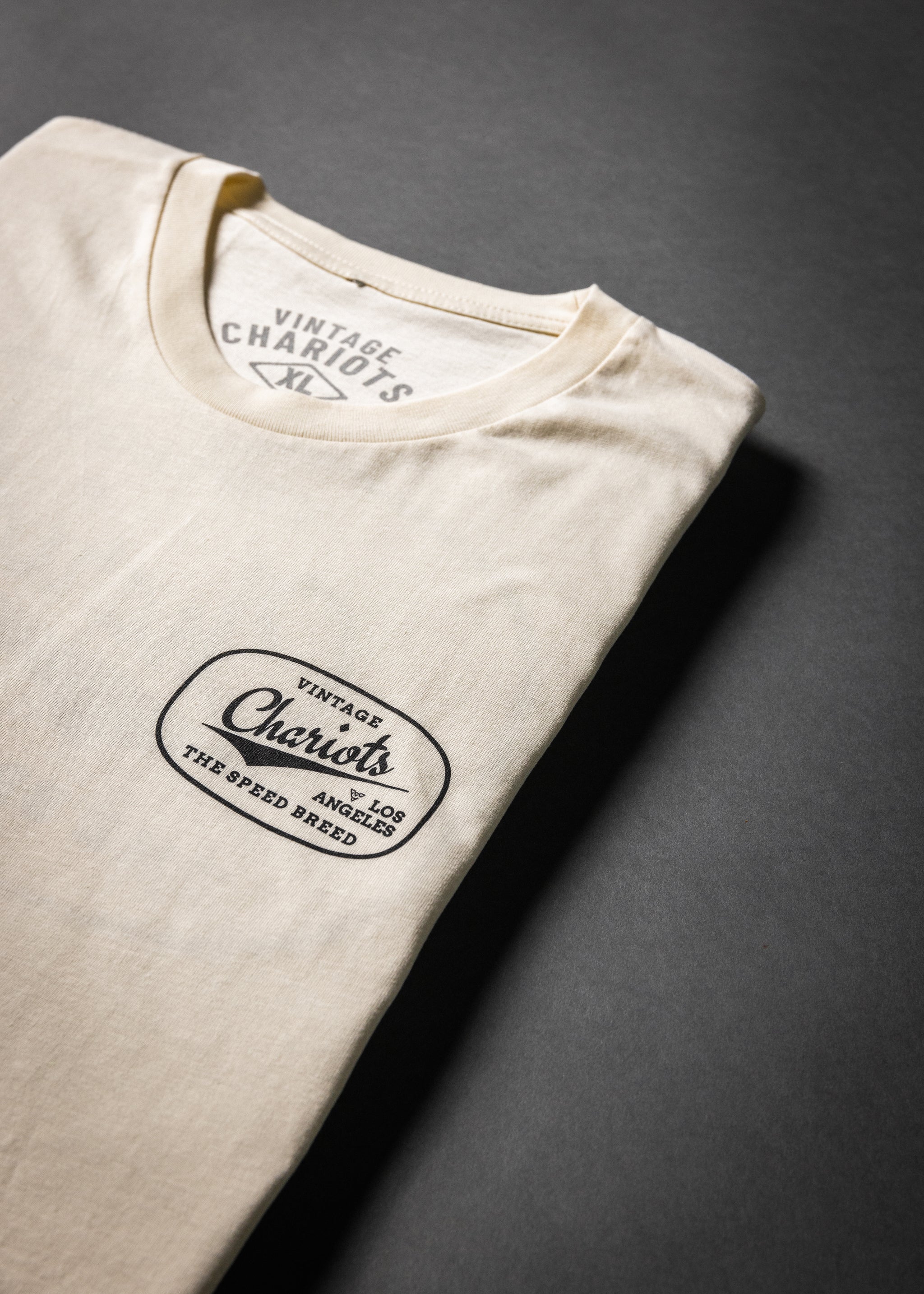 CHARIOTS OVAL LOGO TEE (Vintage White)