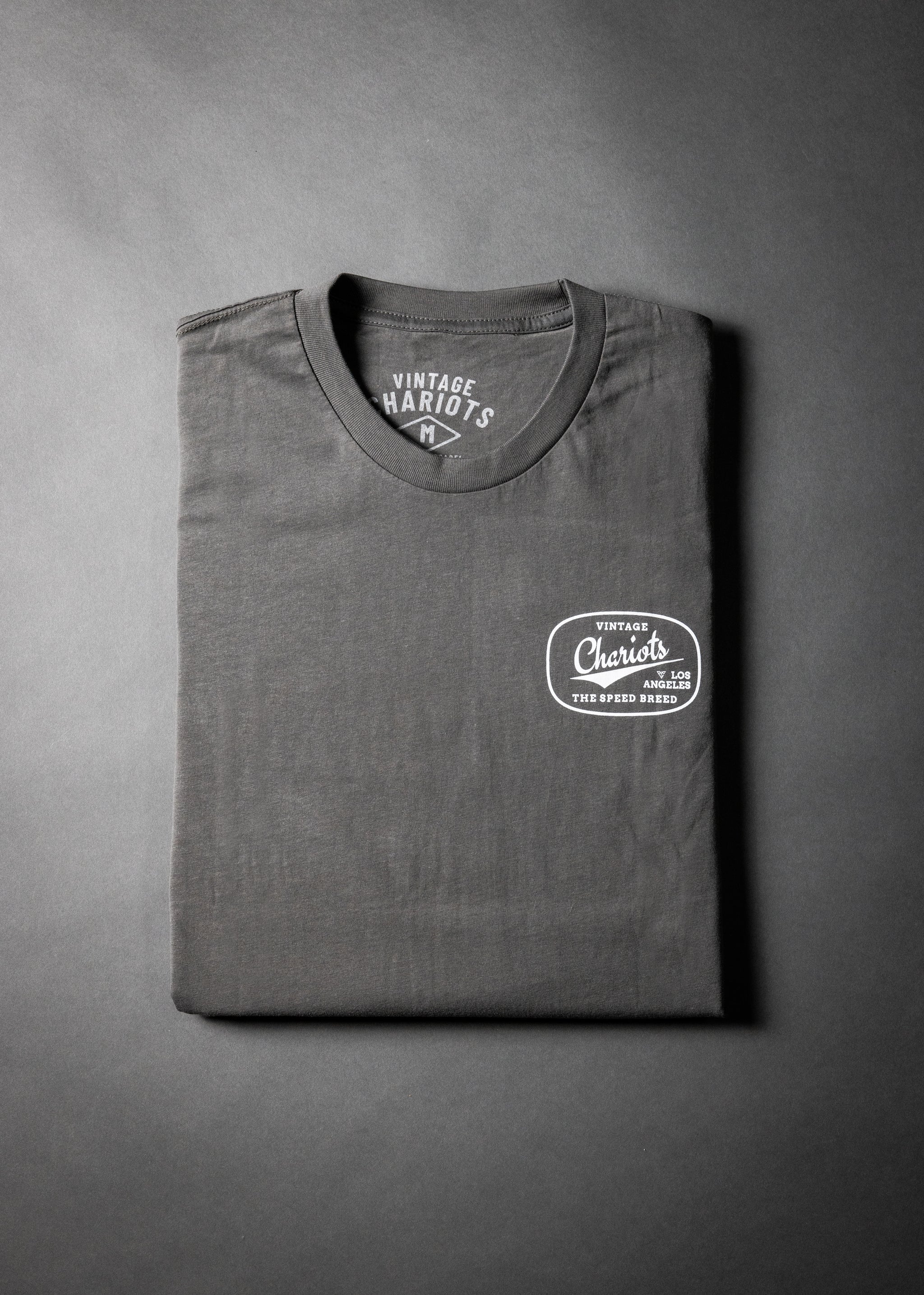 CHARIOTS OVAL LOGO TEE (Cool Grey)