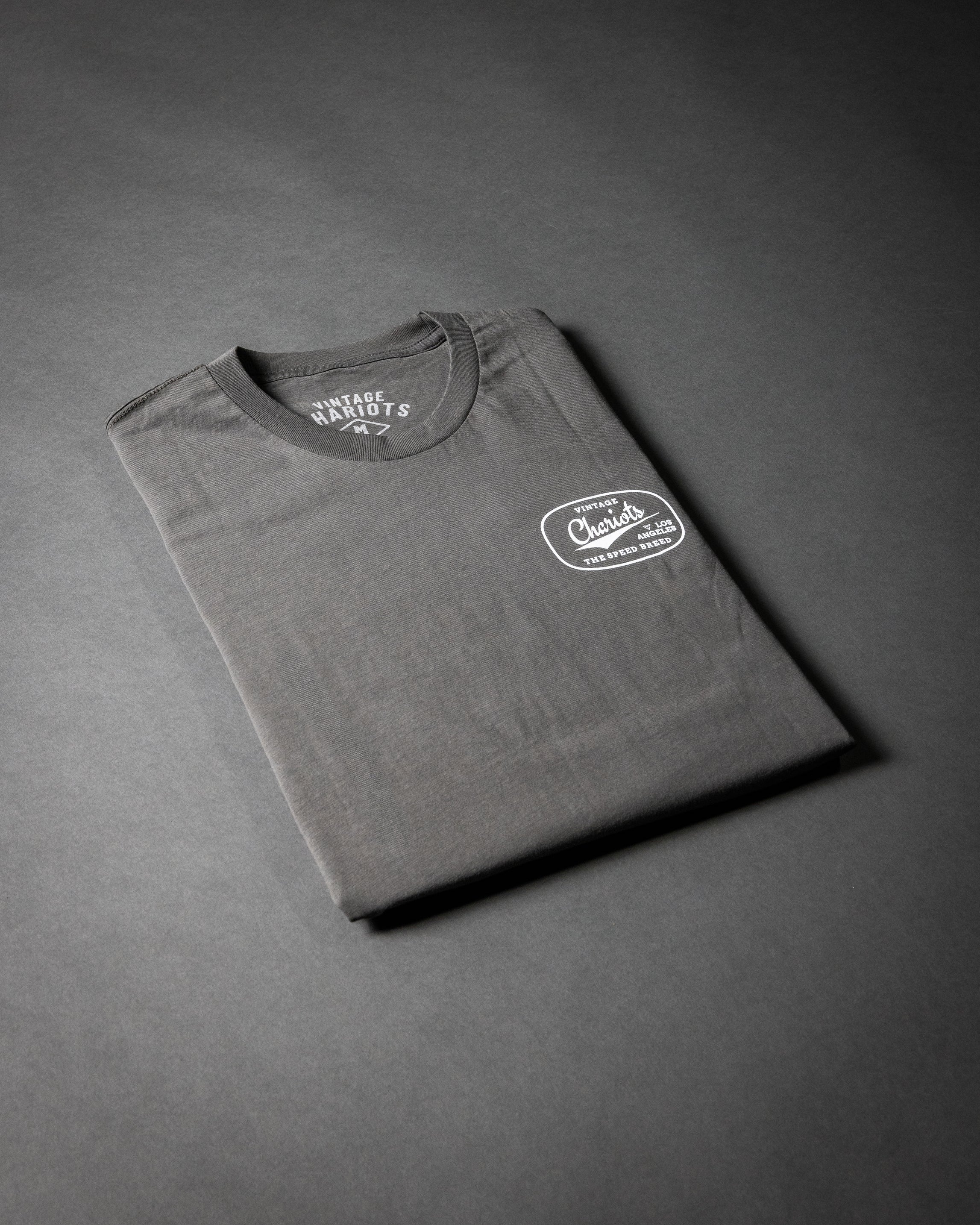 CHARIOTS OVAL LOGO TEE (Cool Grey)
