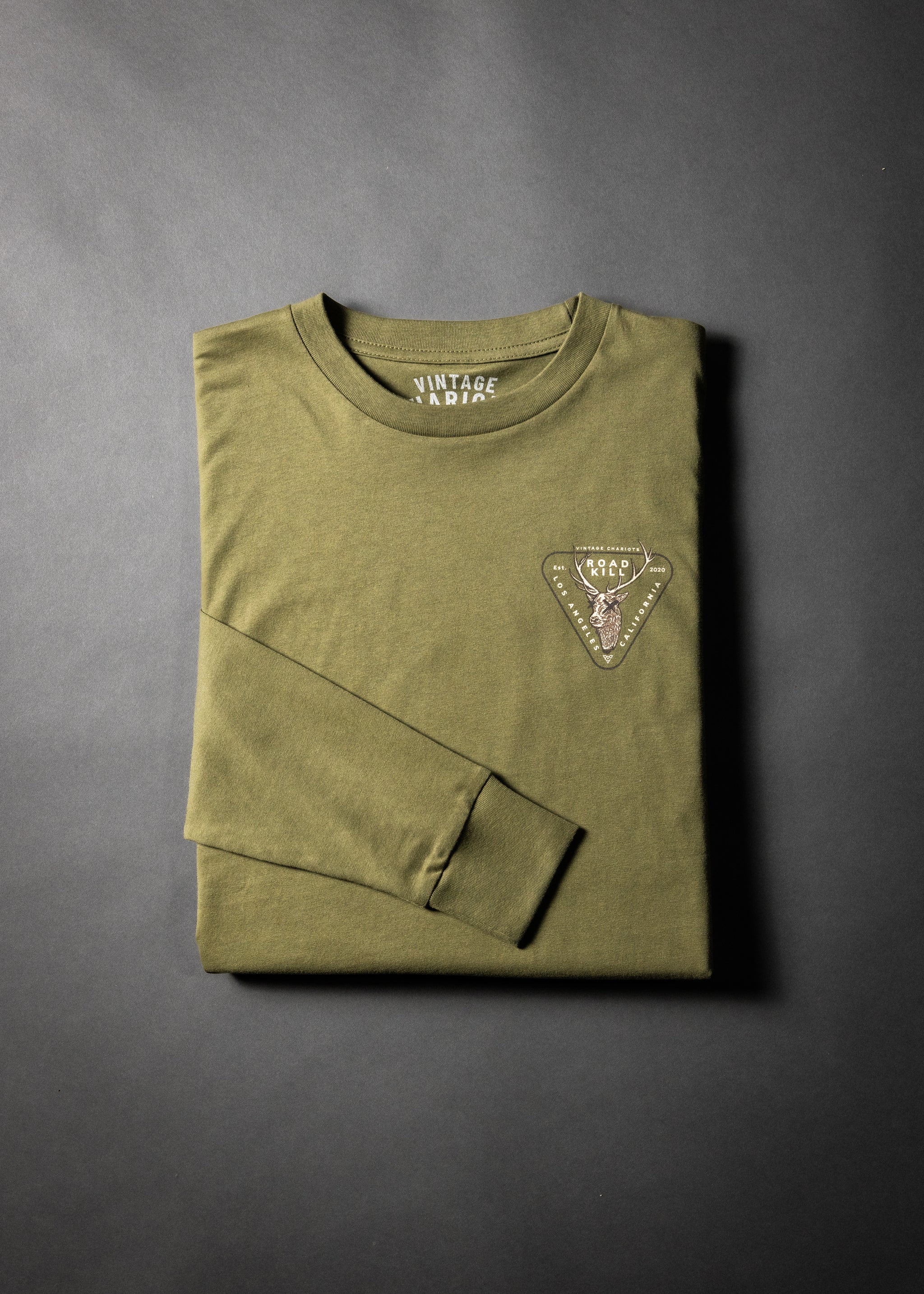 ROAD KILL LONG SLEEVE TEE (Military Green)