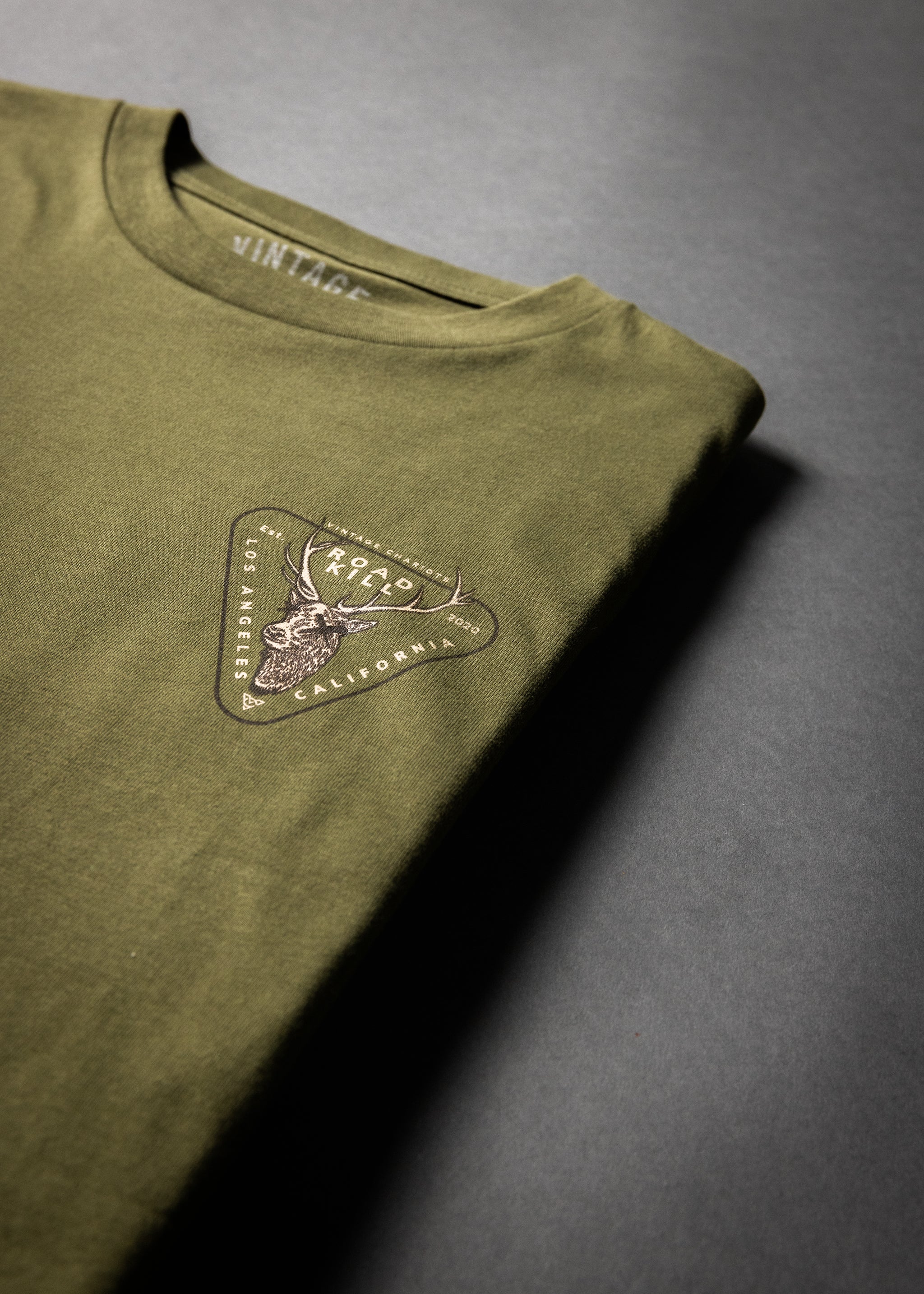 ROAD KILL LONG SLEEVE TEE (Military Green)