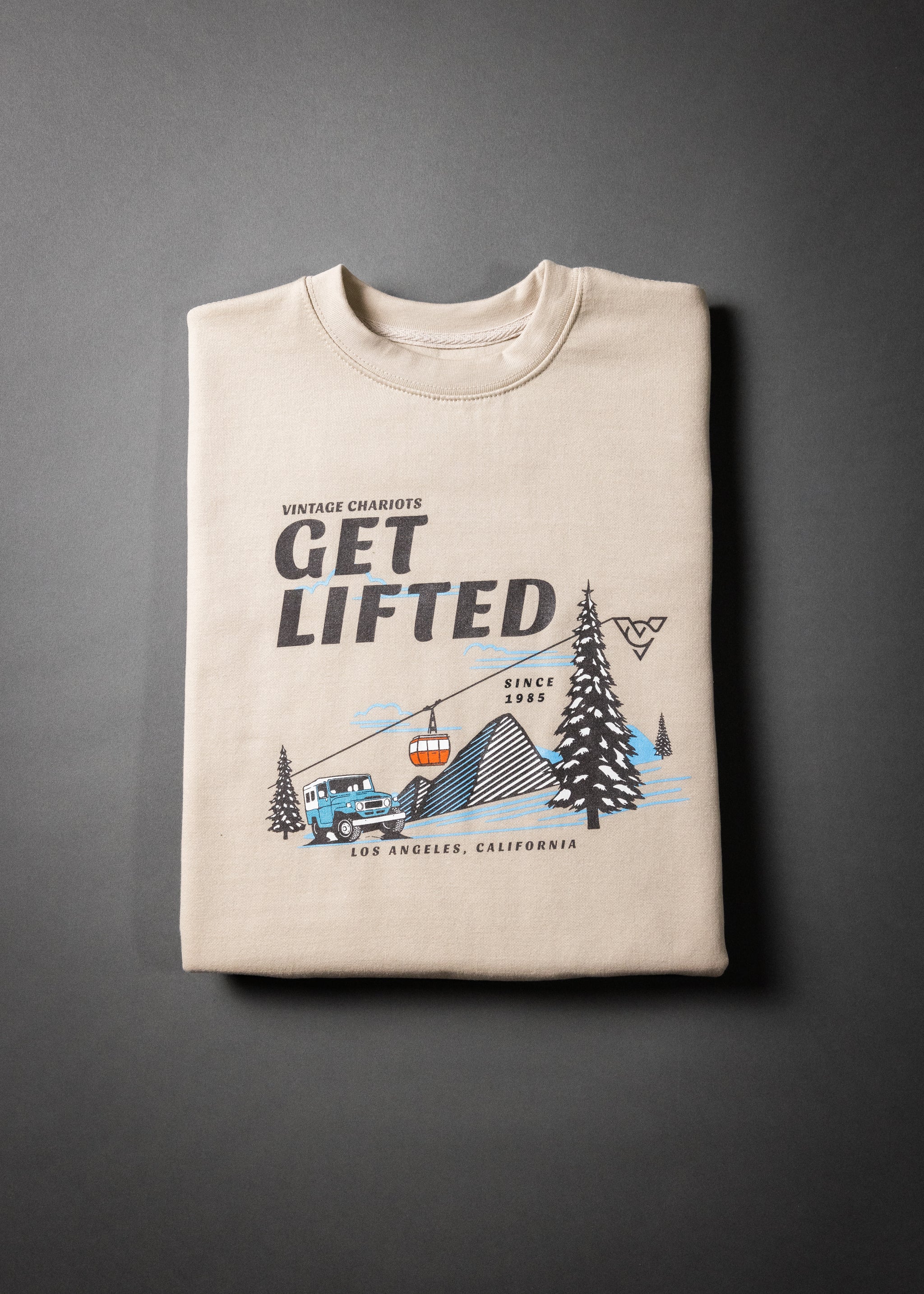 GET LIFTED UNISEX PREMIUM CREW NECK SWEATSHIRT (Bone)
