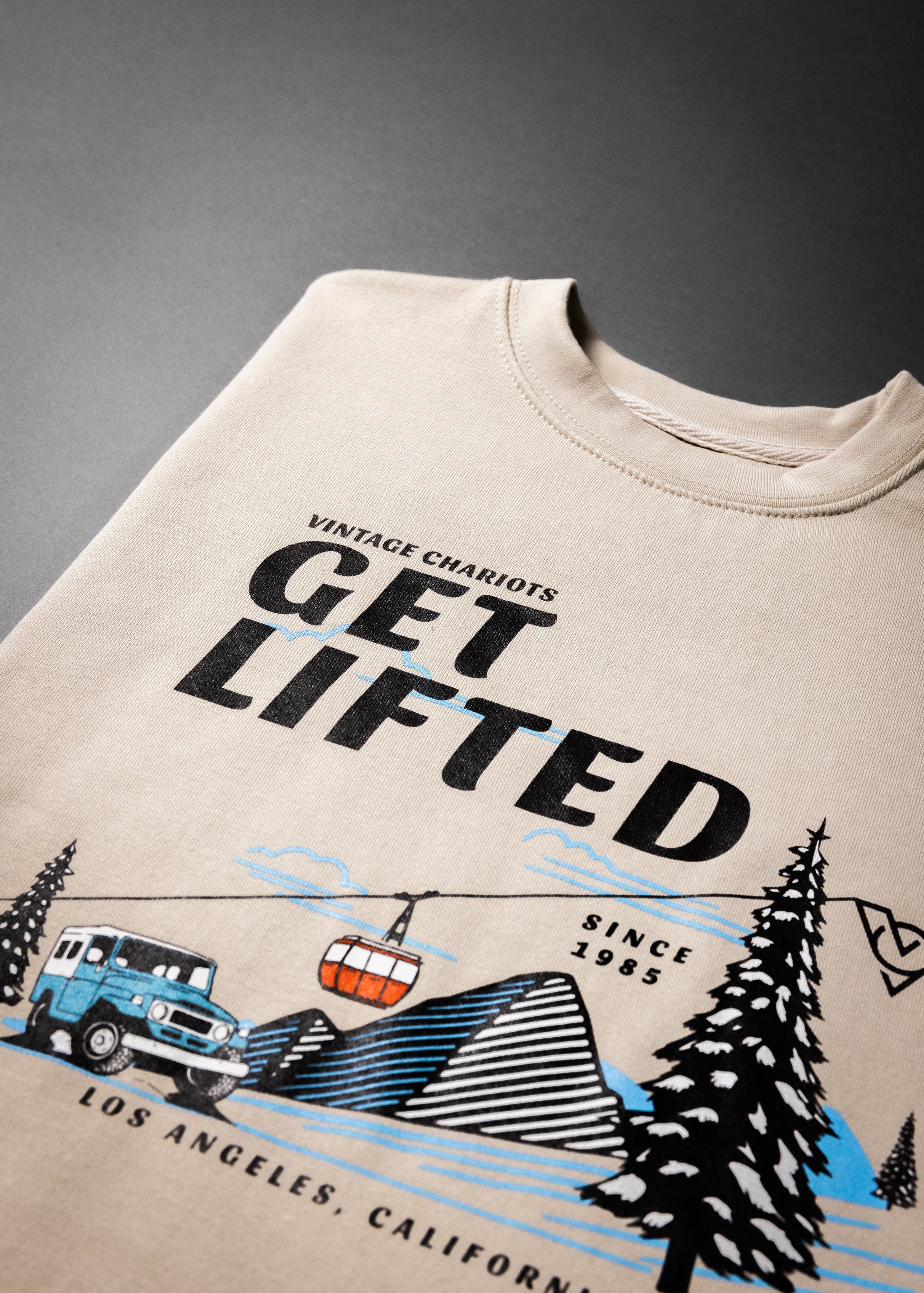 GET LIFTED UNISEX PREMIUM CREW NECK SWEATSHIRT (Bone)