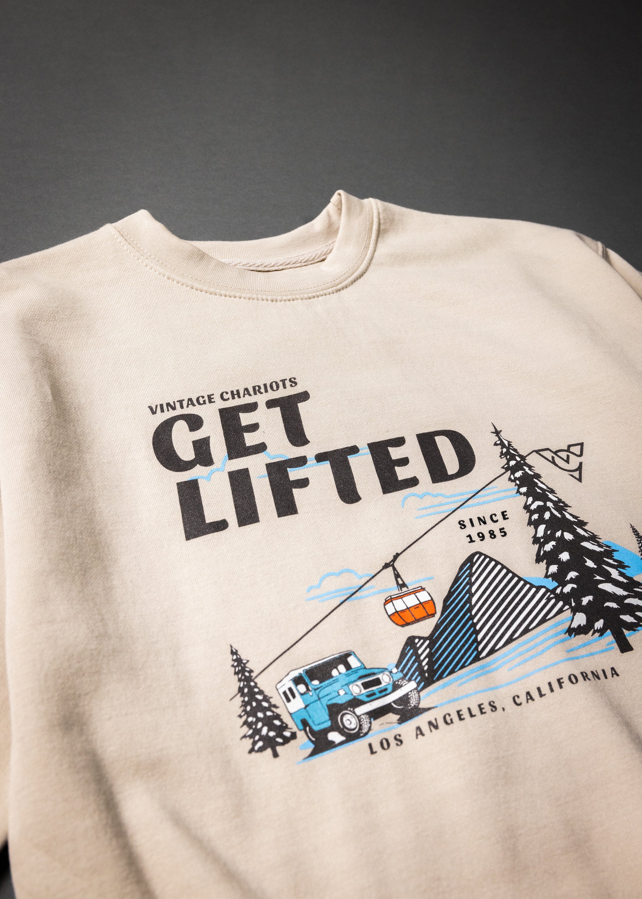 GET LIFTED UNISEX PREMIUM CREW NECK SWEATSHIRT (Bone)