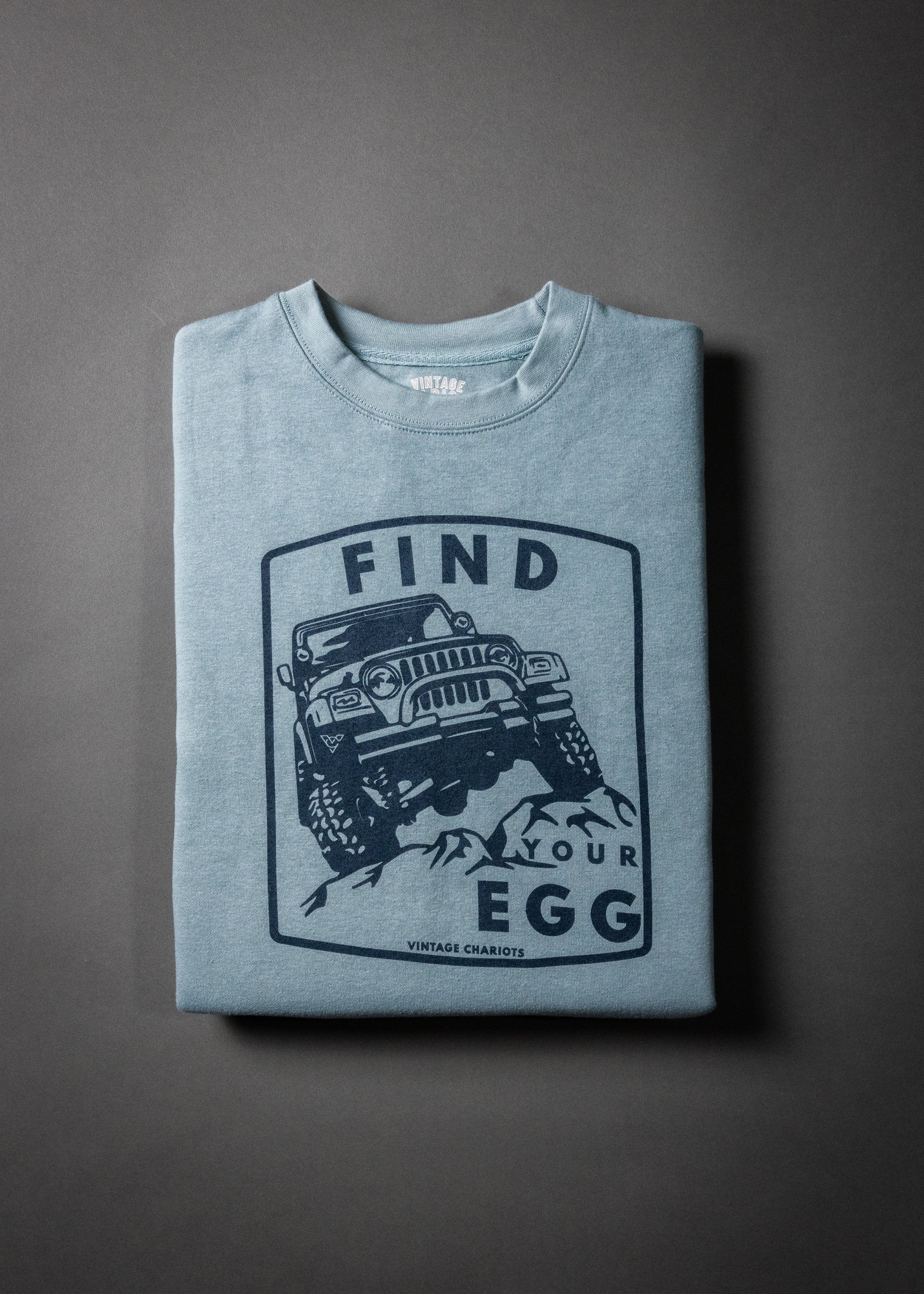 FIND YOUR EGG UNISEX PREMIUM CREW NECK SWEATSHIRT (Agave)