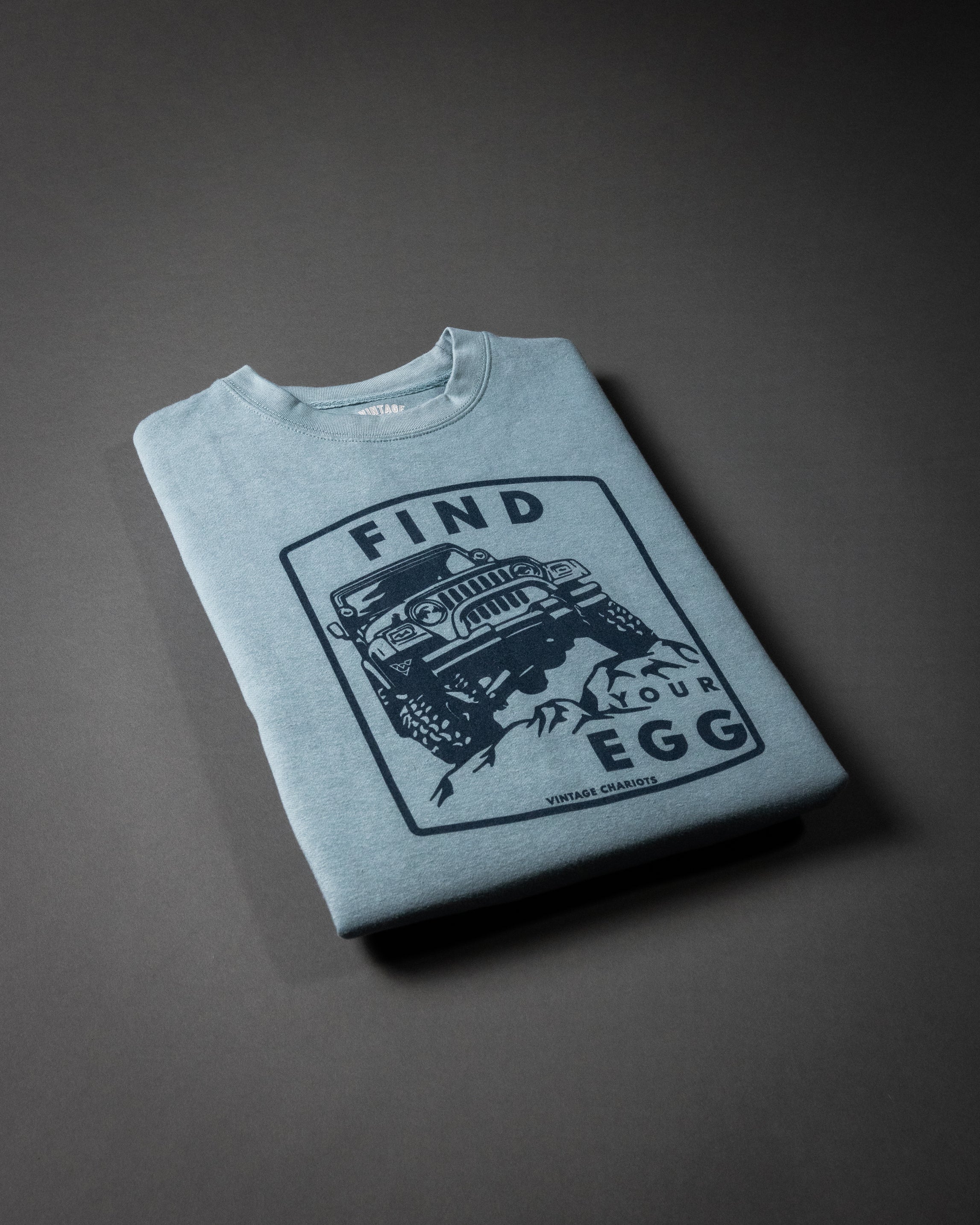 FIND YOUR EGG UNISEX PREMIUM CREW NECK SWEATSHIRT (Agave)