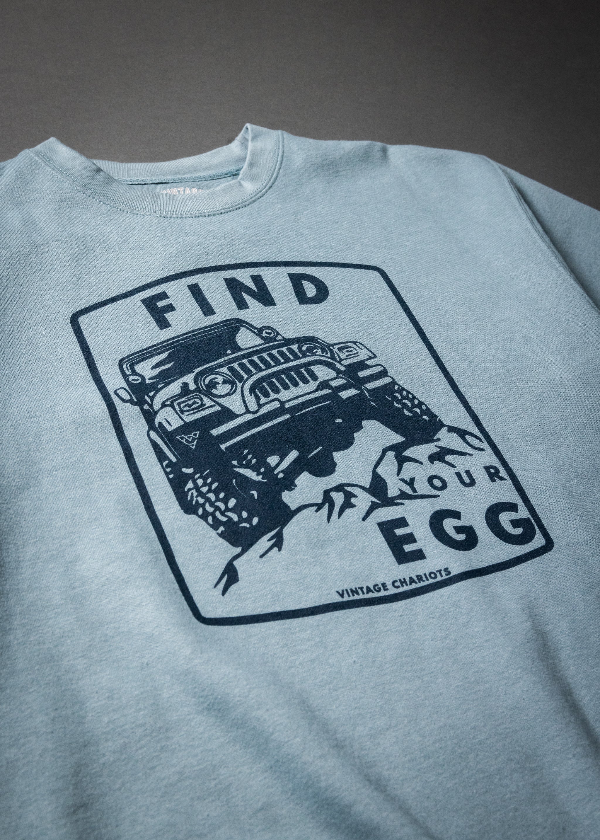 FIND YOUR EGG UNISEX PREMIUM CREW NECK SWEATSHIRT (Agave)