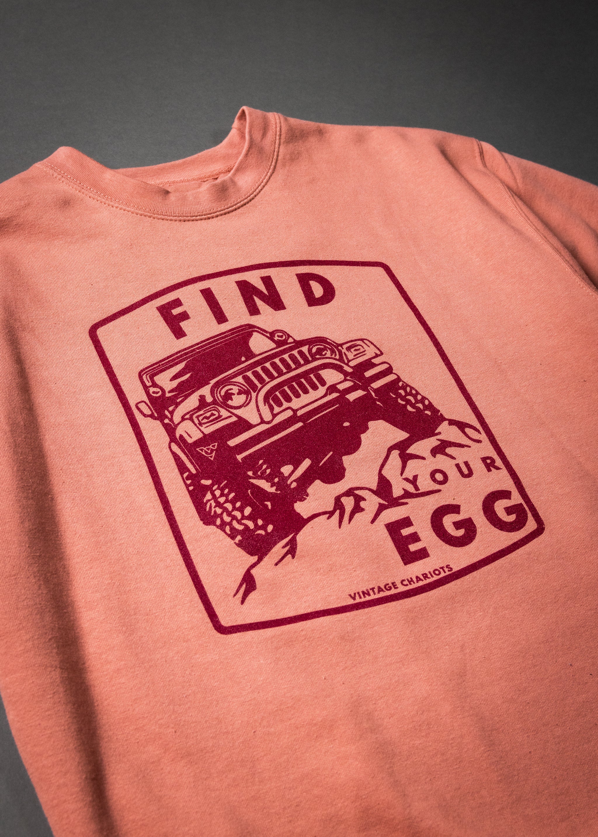 FIND YOUR EGG UNISEX PREMIUM CREW NECK SWEATSHIRT (Dusty Rose)