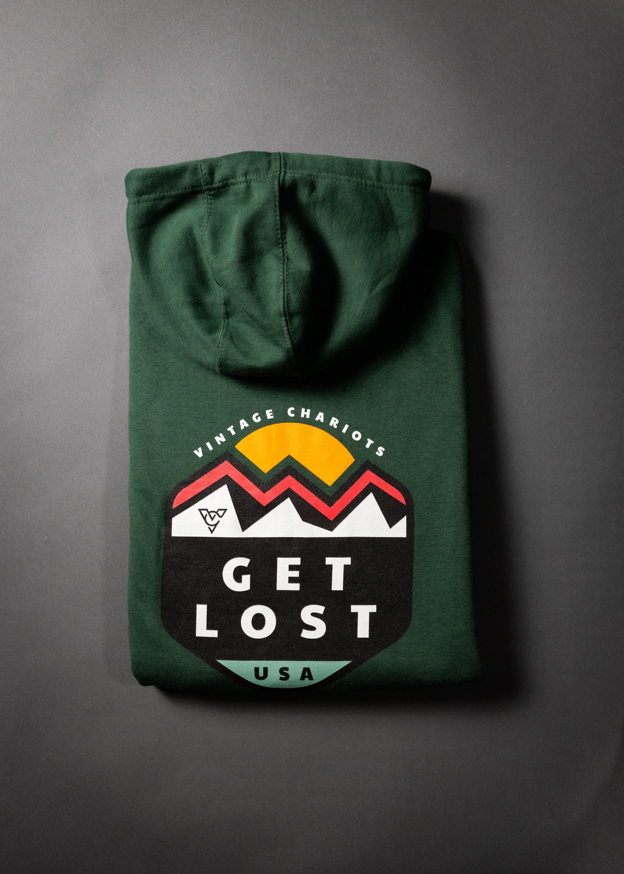 GET LOST UNISEX PREMIUM PULLOVER HOODIE (Forest Green)