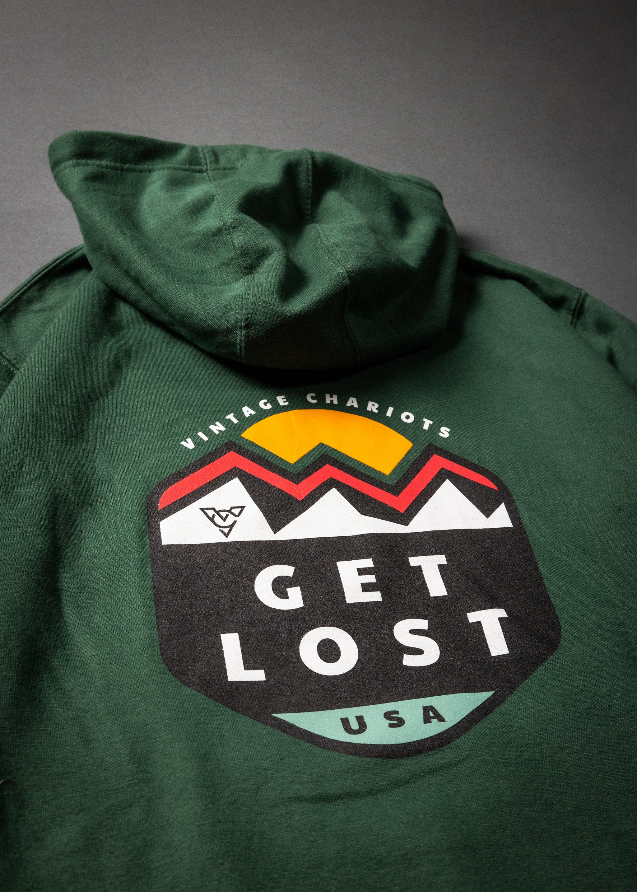 GET LOST UNISEX PREMIUM PULLOVER HOODIE (Forest Green)