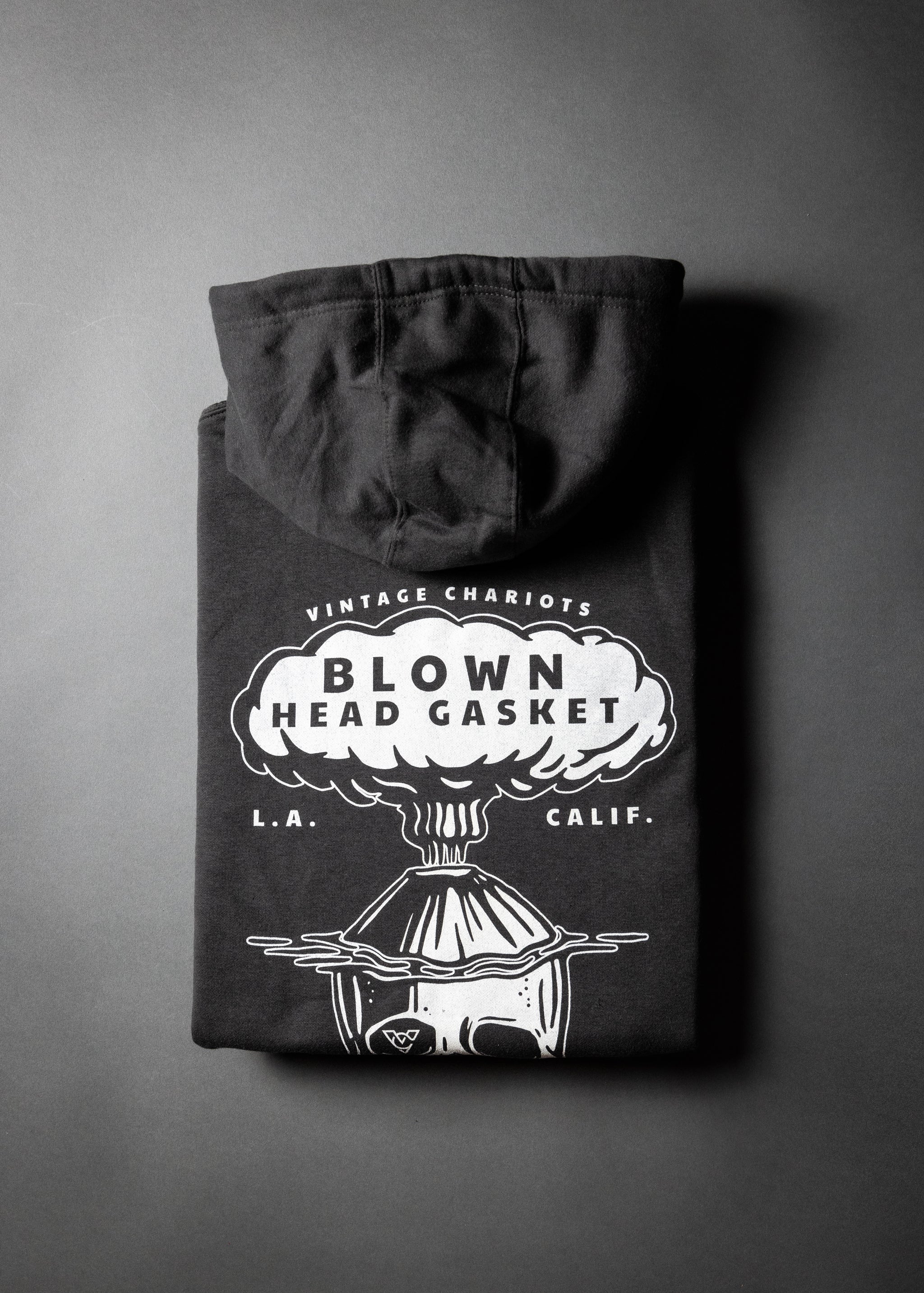 BLOWN HEAD GASKET UNISEX PREMIUM PULLOVER HOODIE (Vintage Black)