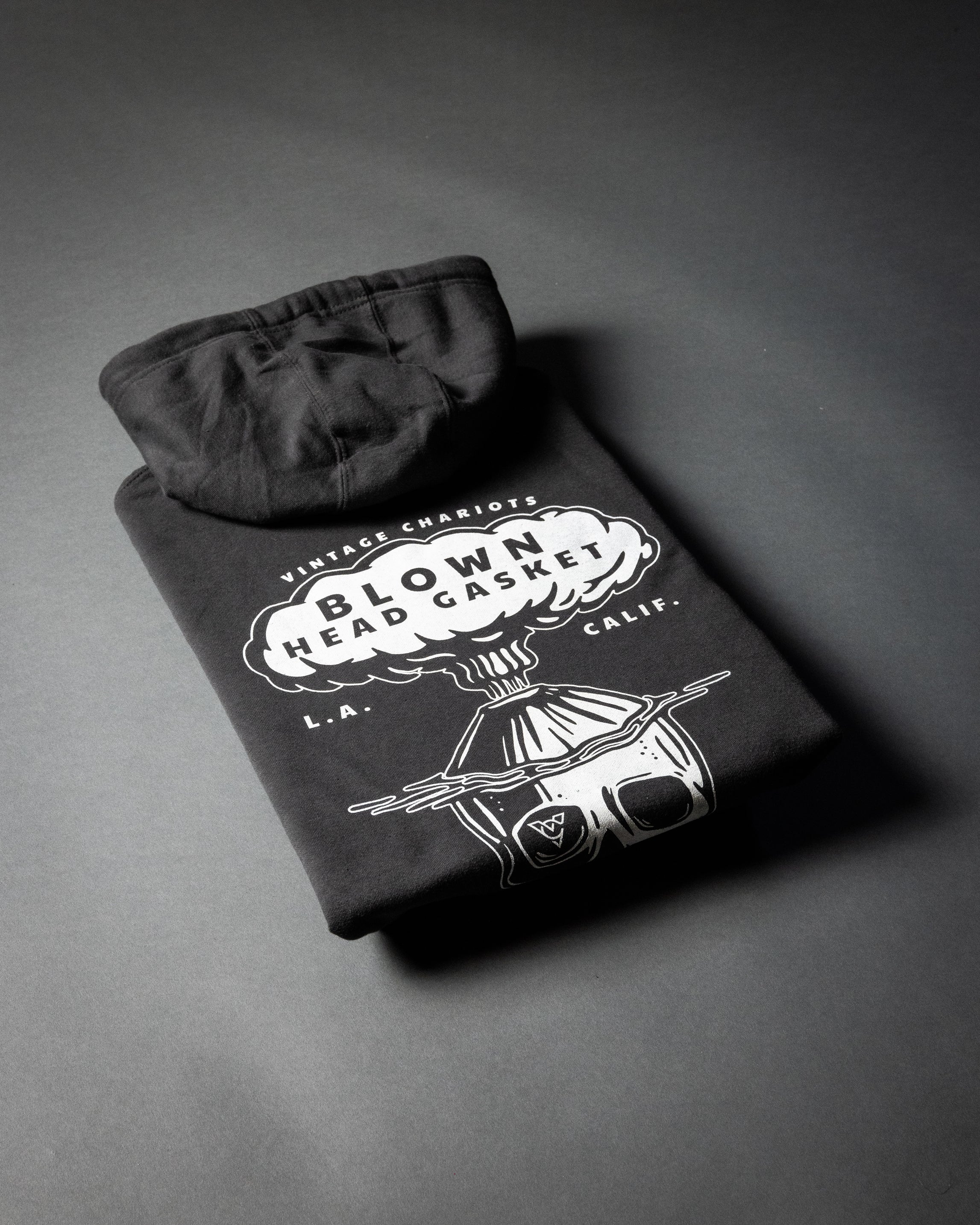 BLOWN HEAD GASKET UNISEX PREMIUM PULLOVER HOODIE (Vintage Black)