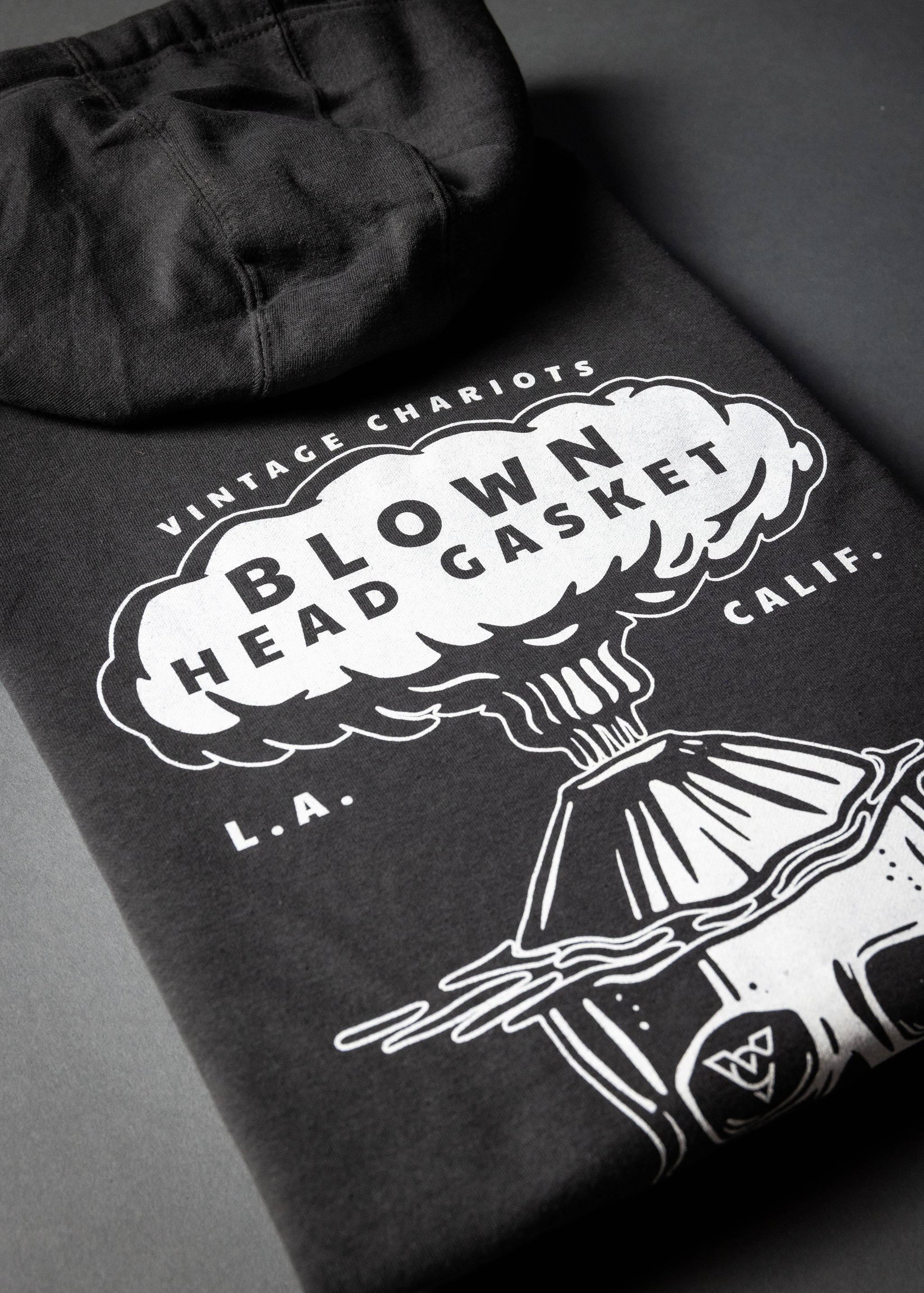 BLOWN HEAD GASKET UNISEX PREMIUM PULLOVER HOODIE (Vintage Black)