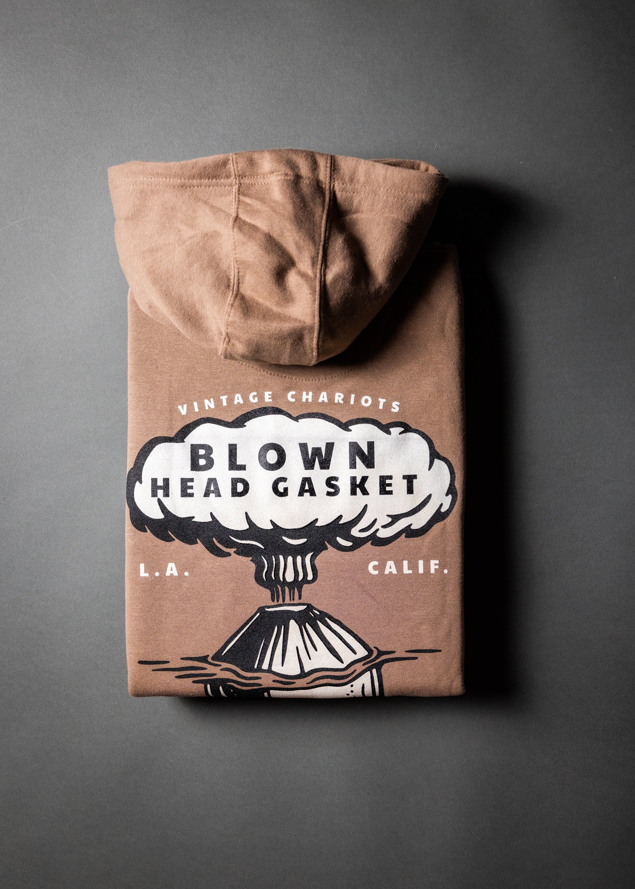 BLOWN HEAD GASKET UNISEX PREMIUM PULLOVER HOODIE (Latte)