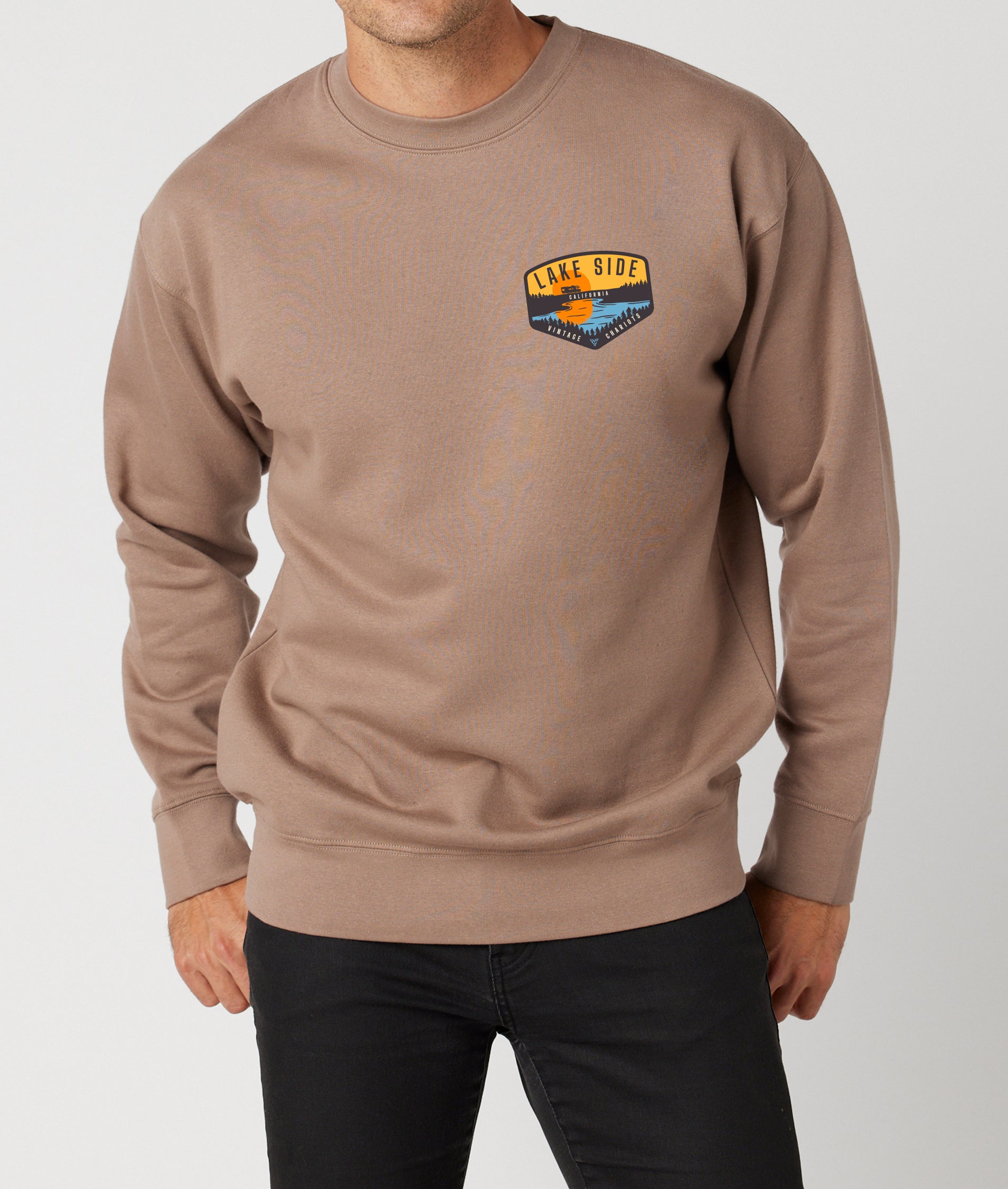 LAKESIDE UNISEX PREMIUM CREW NECK SWEATSHIRT (Latte)