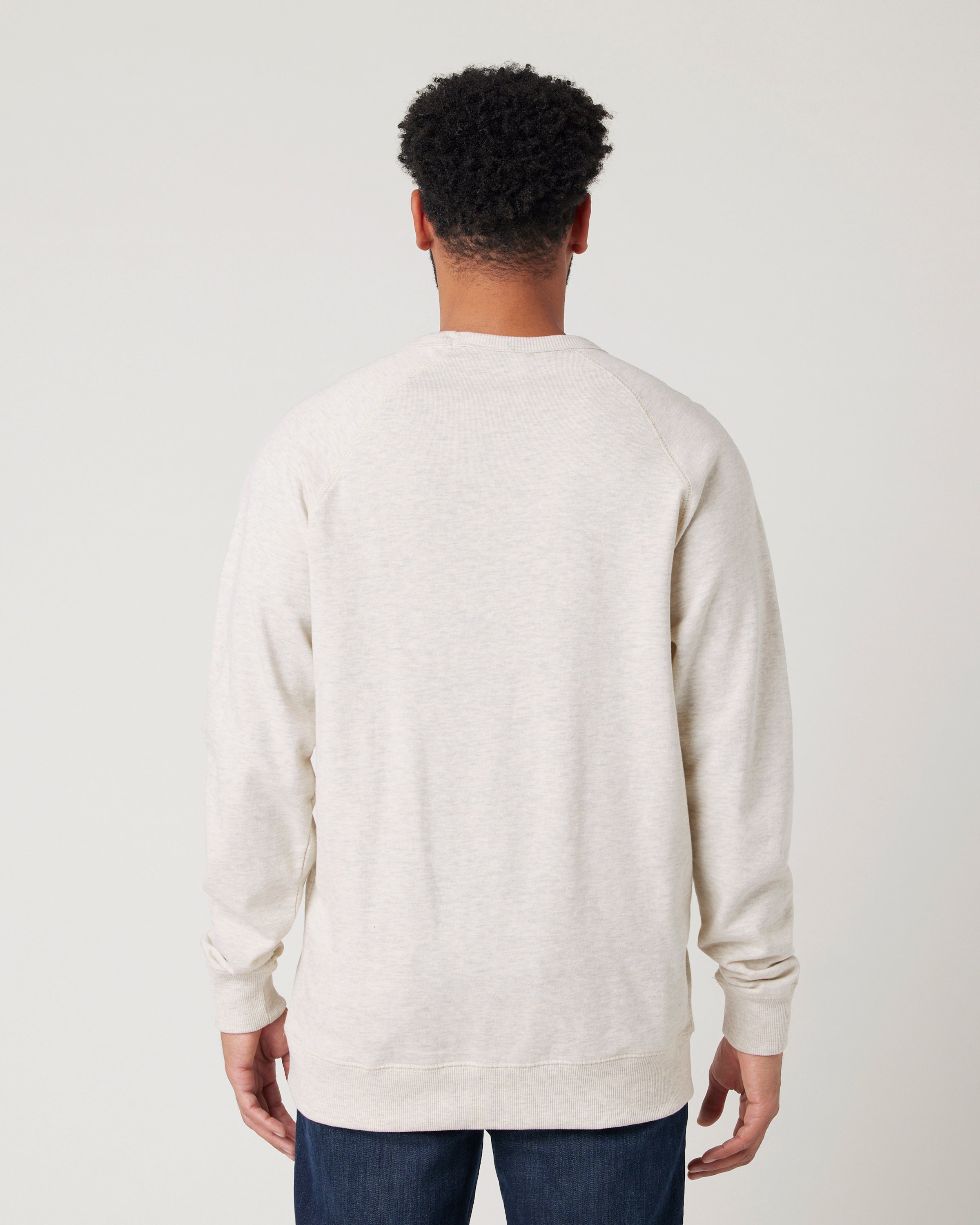 CHARIOTS EMBROIDERED UNISEX FRENCH TERRY CREW NECK SWEATER (Oatmeal Heather)