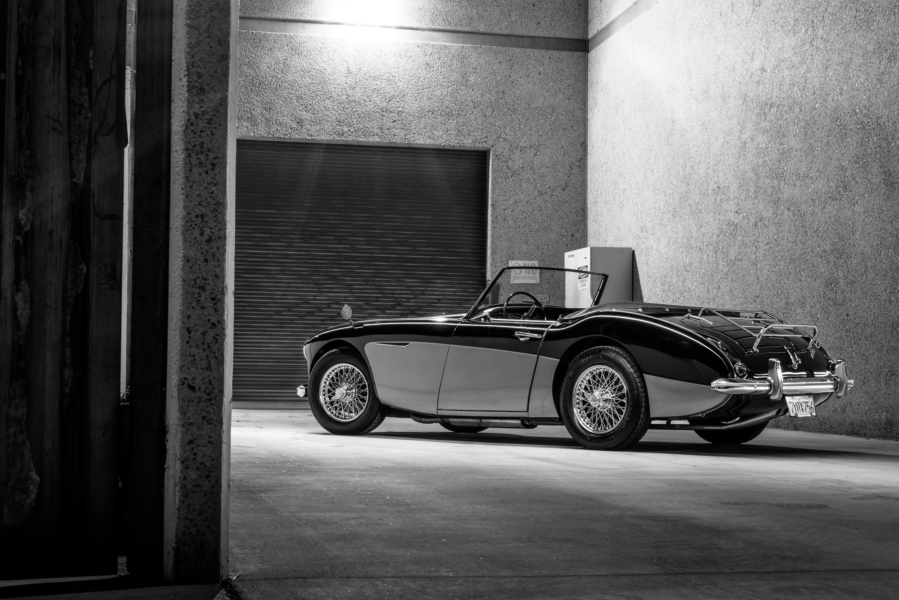 1962 Austin Healey 3000 3/4 Rear Profile FINE ART PRINT