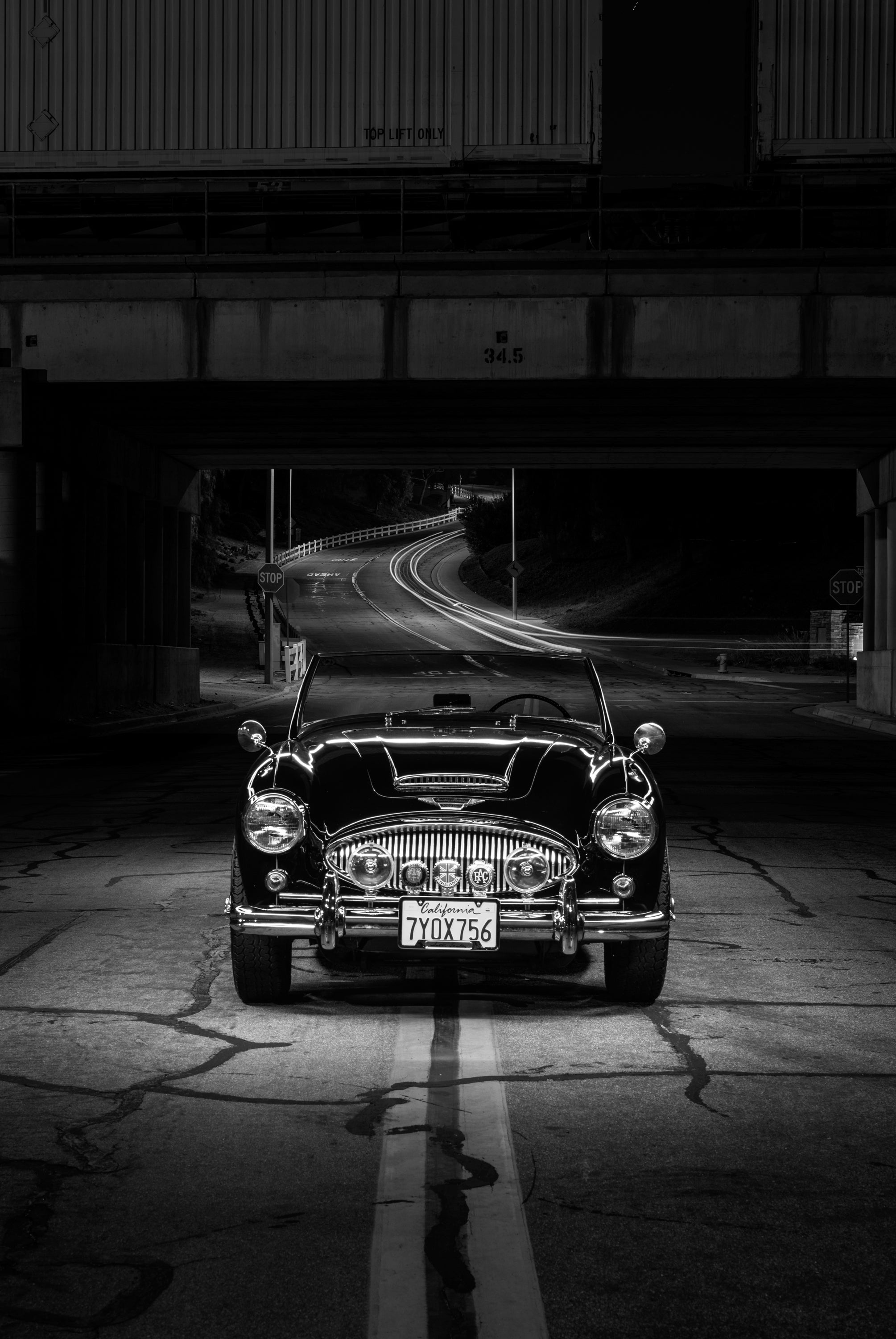 1962 Austin Healey 3000 Frontal FINE ART PRINT