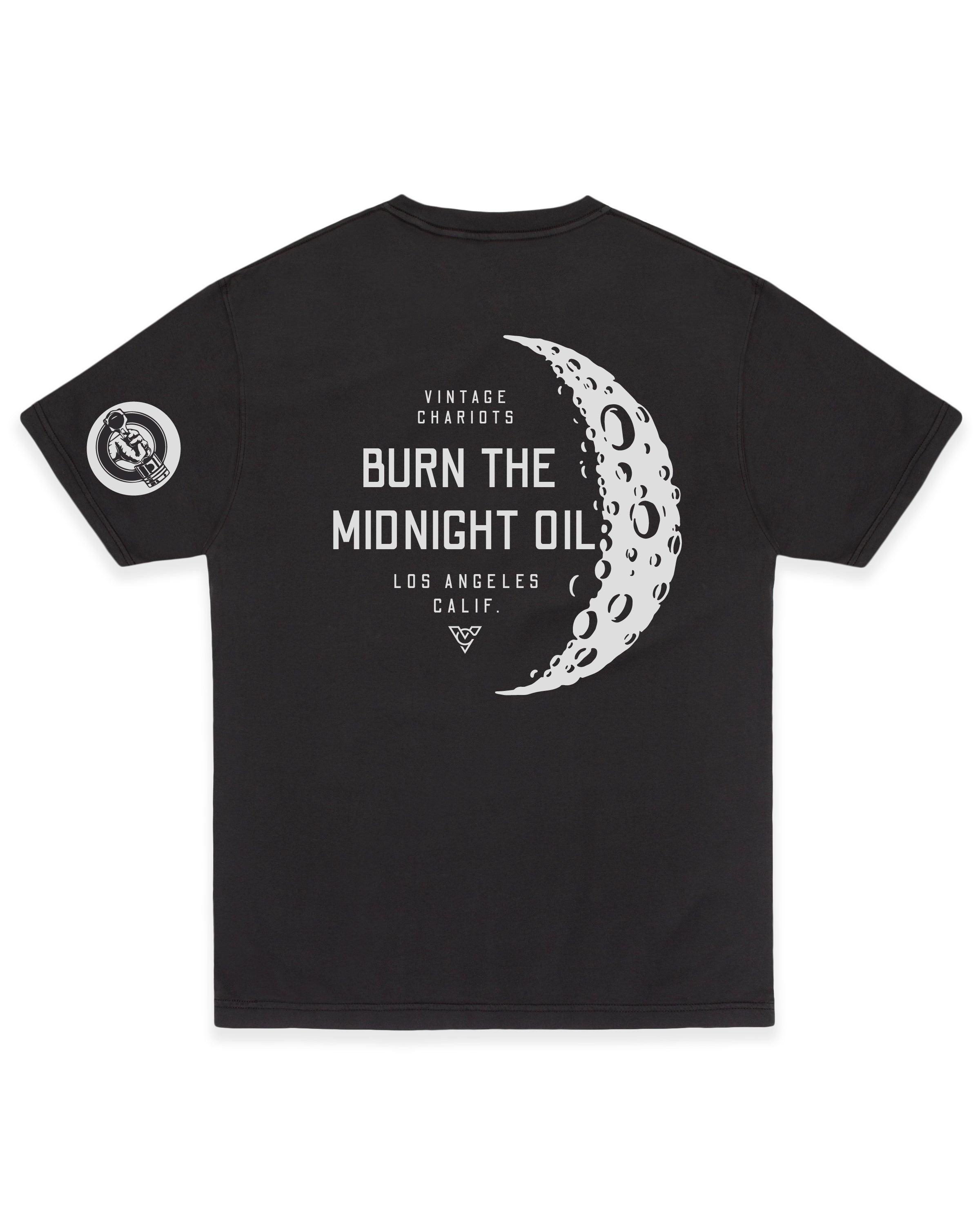 BURN THE MIDNIGHT OIL TEE (Pirate Black)