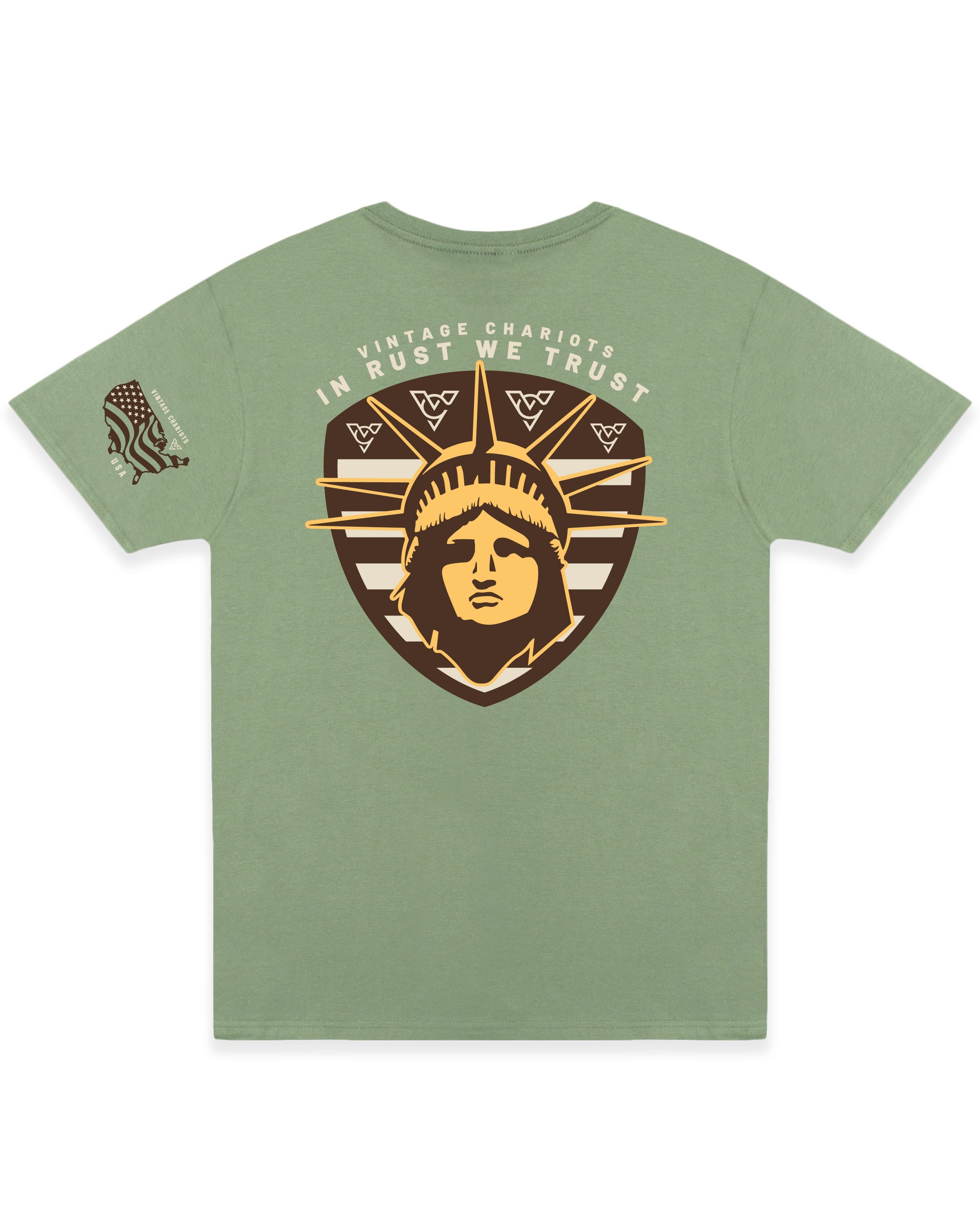 IN RUST WE TRUST TEE (Bay Leaf)