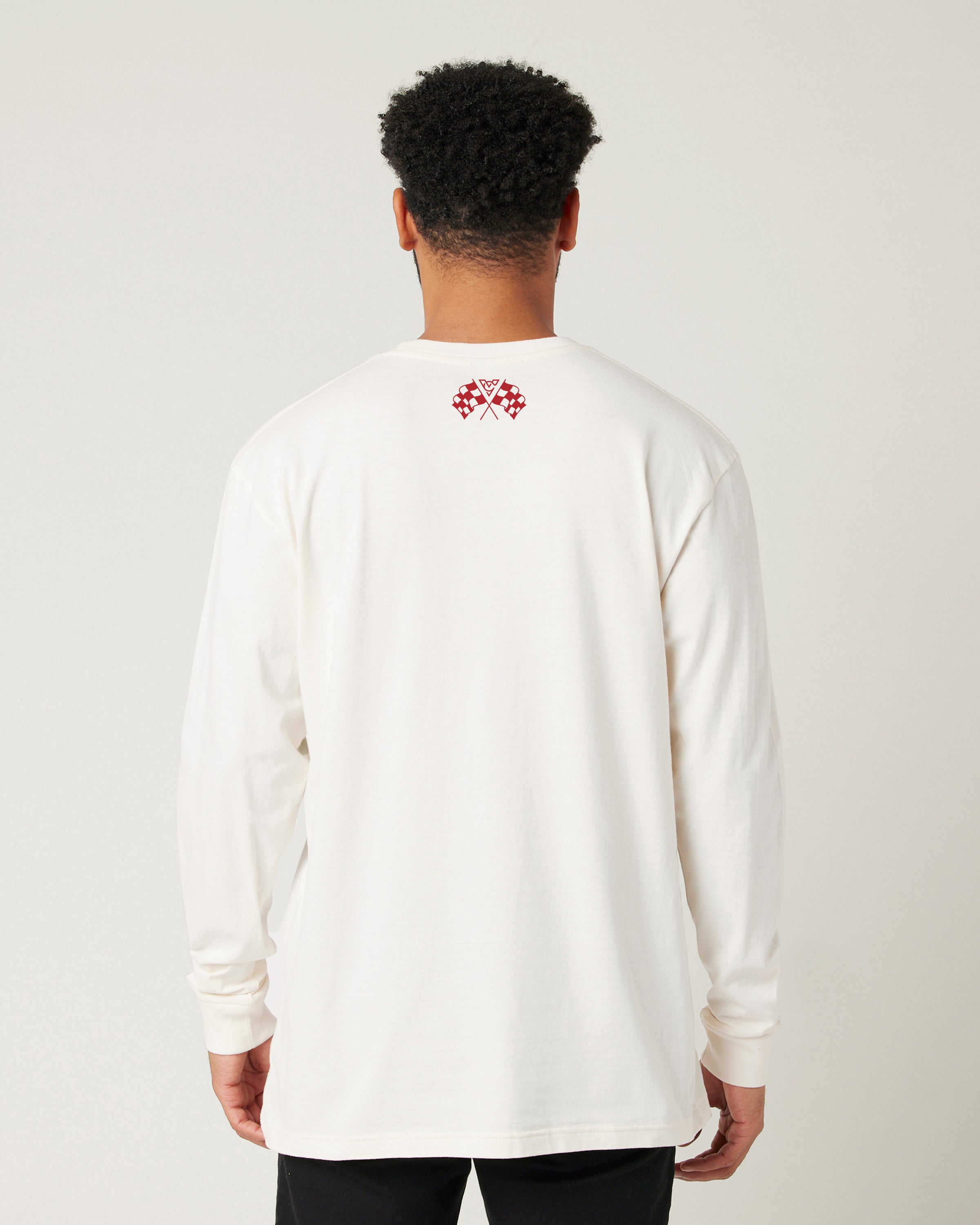 Palm Tree Speed Breed Long Sleeve Tee (White)