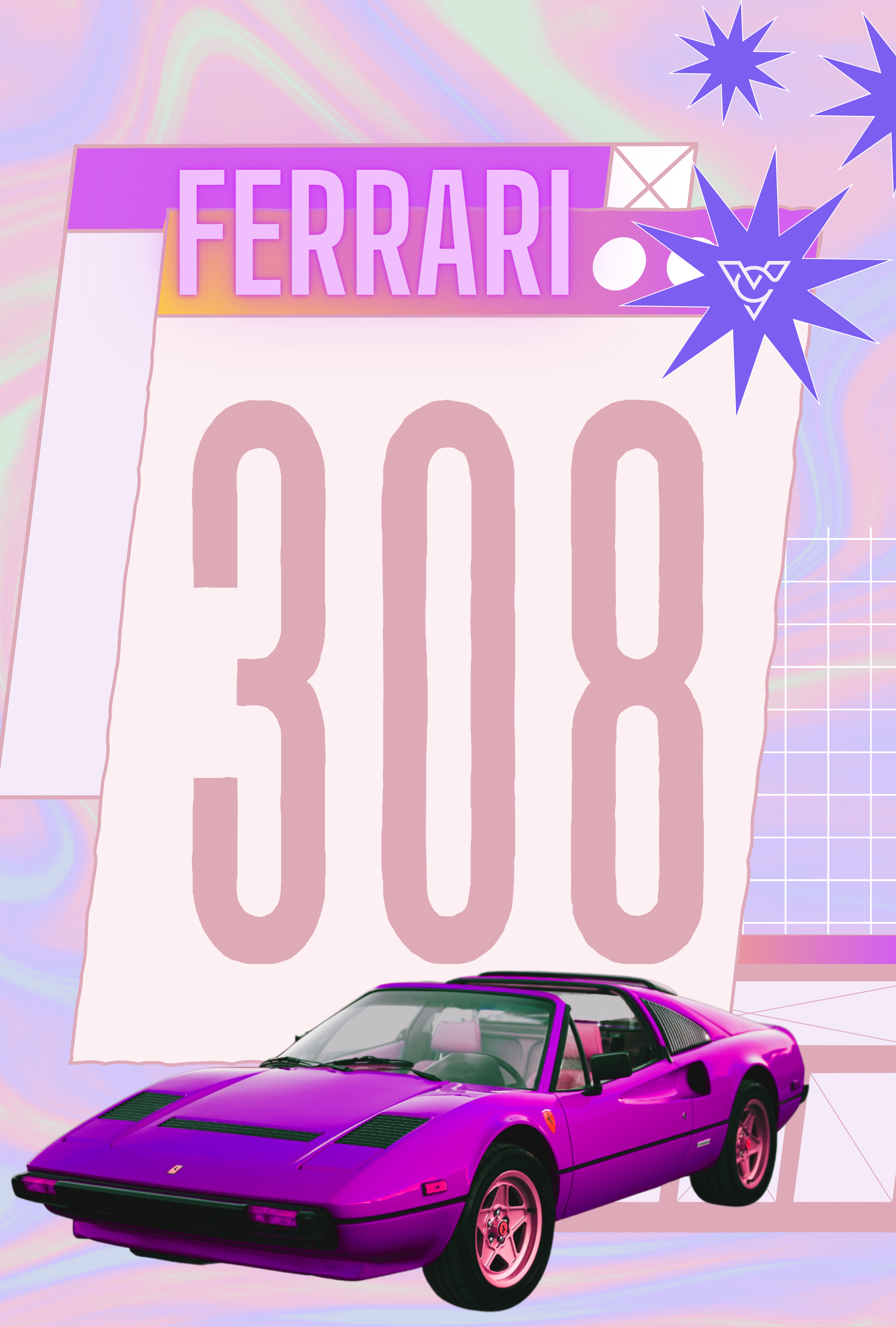 Purple Ferrari (POSTER)