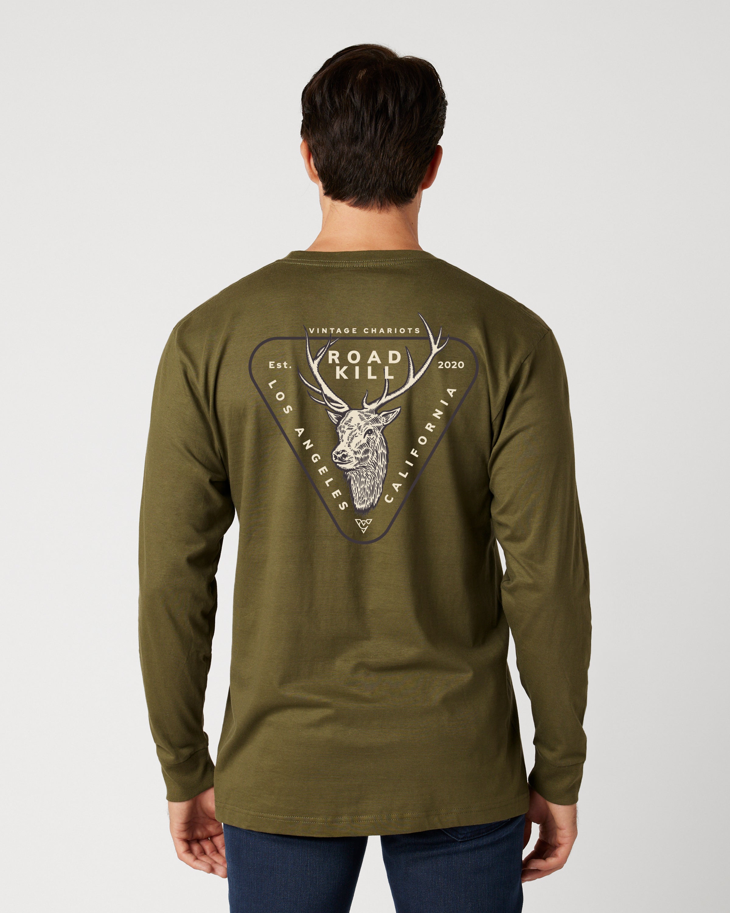 ROAD KILL LONG SLEEVE TEE (Military Green)
