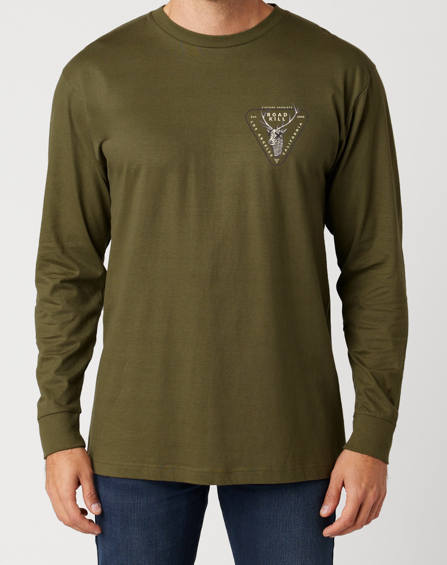 ROAD KILL LONG SLEEVE TEE (Military Green)
