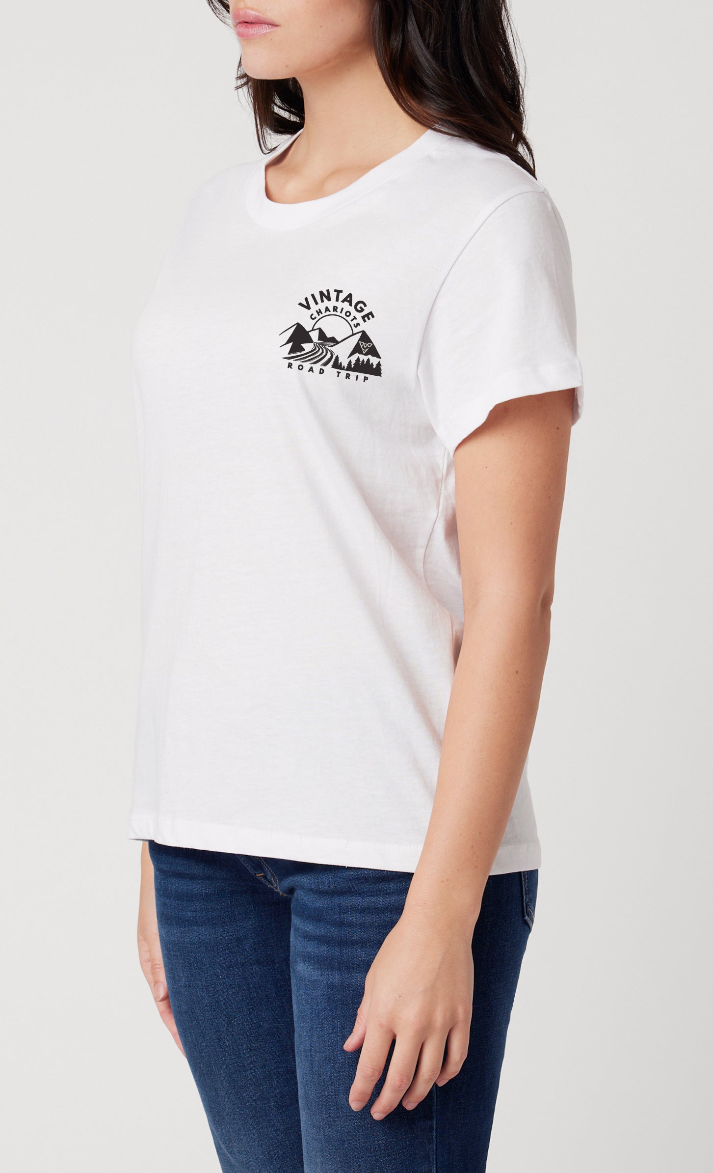 ROAD TRIP WOMENS BOYFRIEND TEE (White)