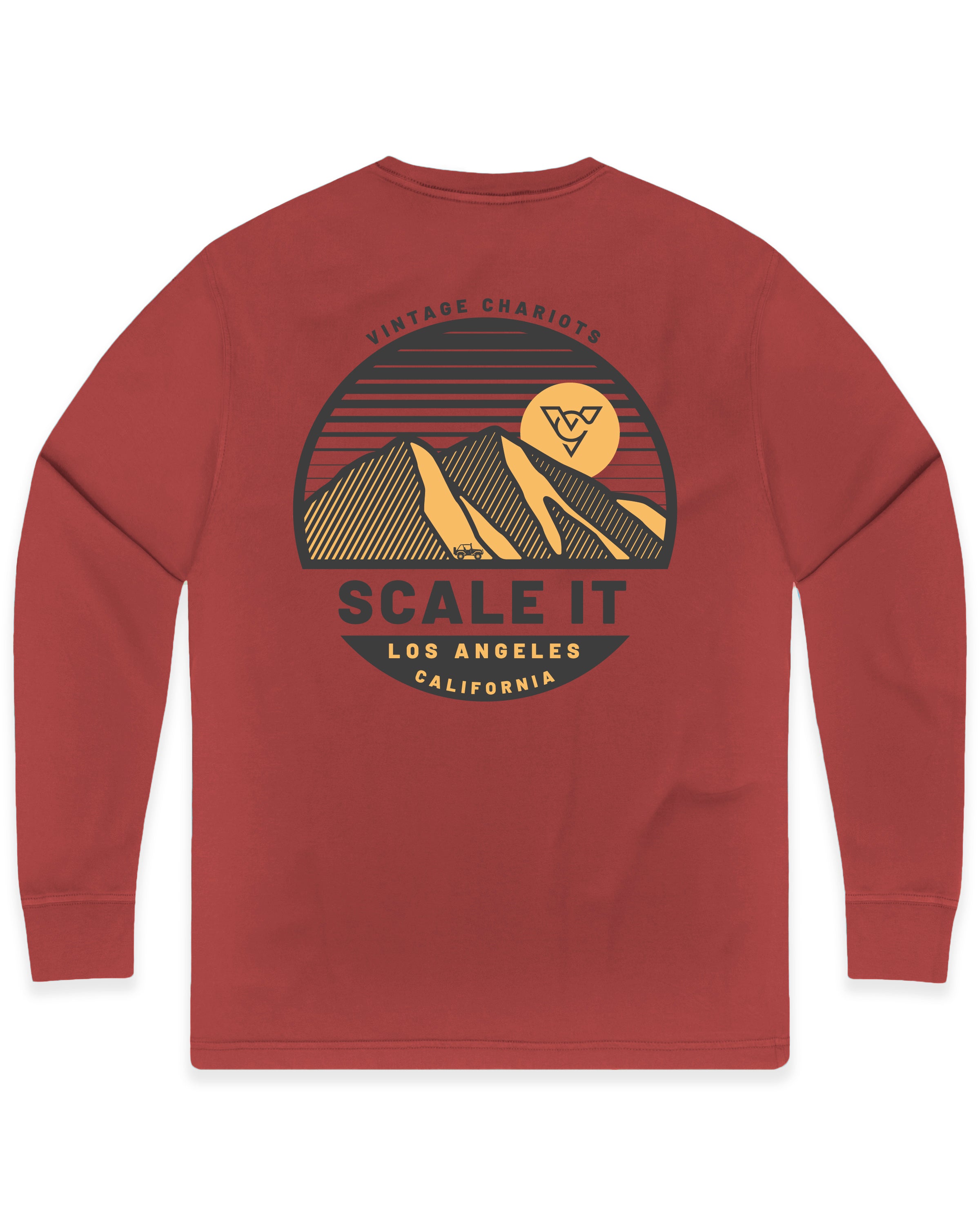 SCALE IT LONG SLEEVE TEE (Shiraz)