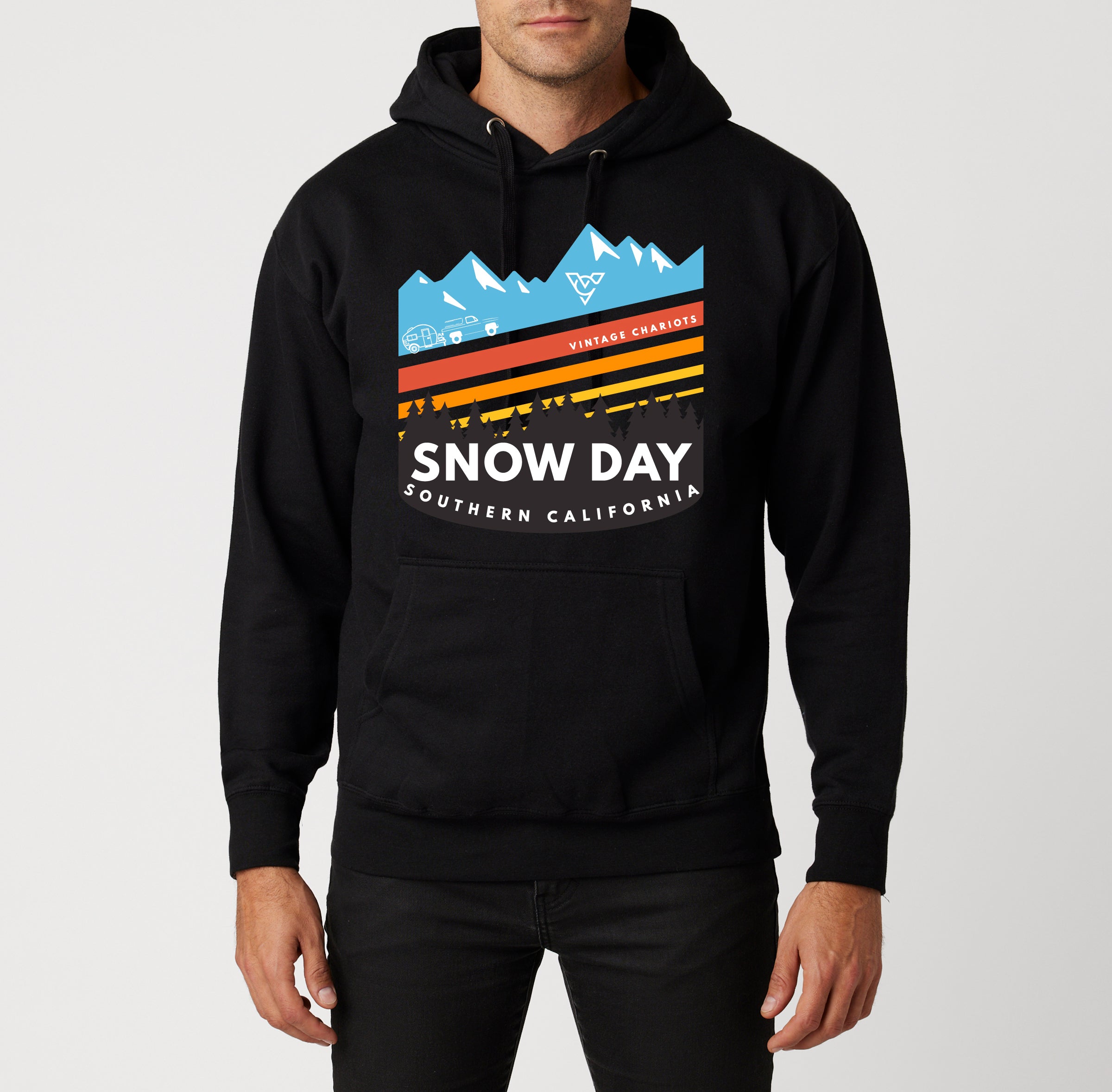 SNOW DAY UNISEX PREMIUM PULLOVER HOODIE (Black)