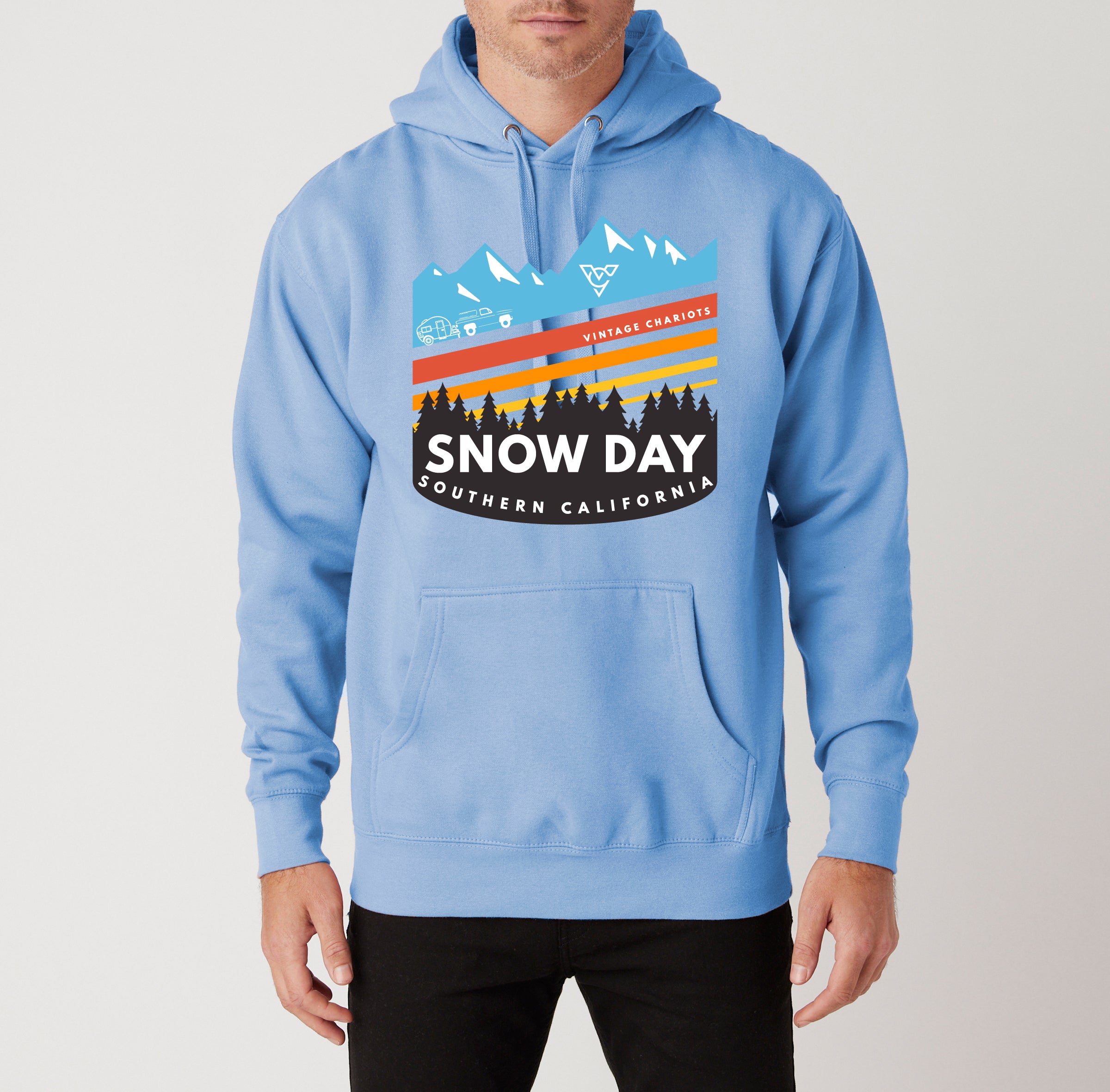 SNOW DAY UNISEX PREMIUM PULLOVER HOODIE (Carolina Blue)