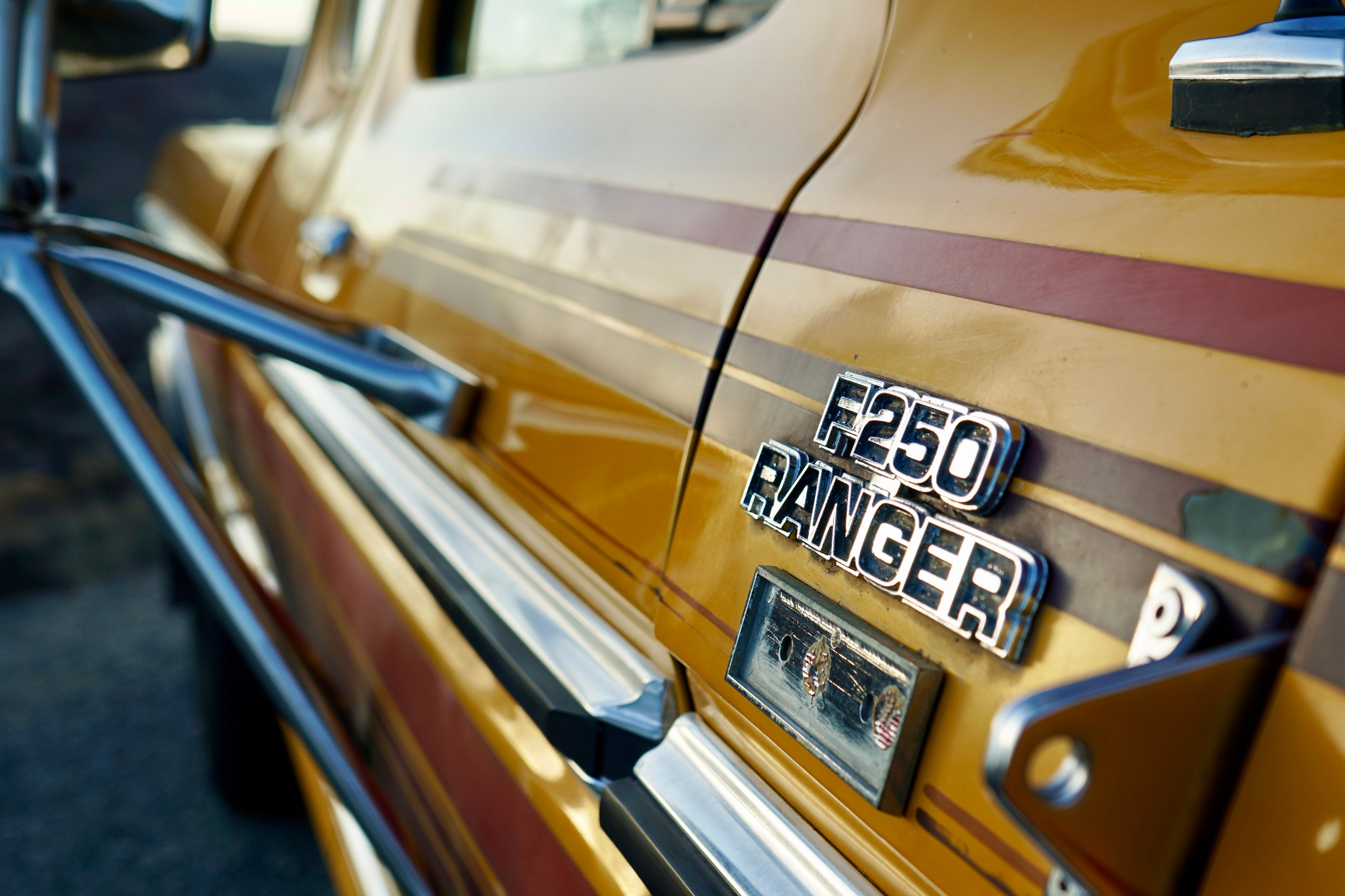 1978 Ford F-250 SuperCab 4x4 Chrome Yellow FINE ART PRINT