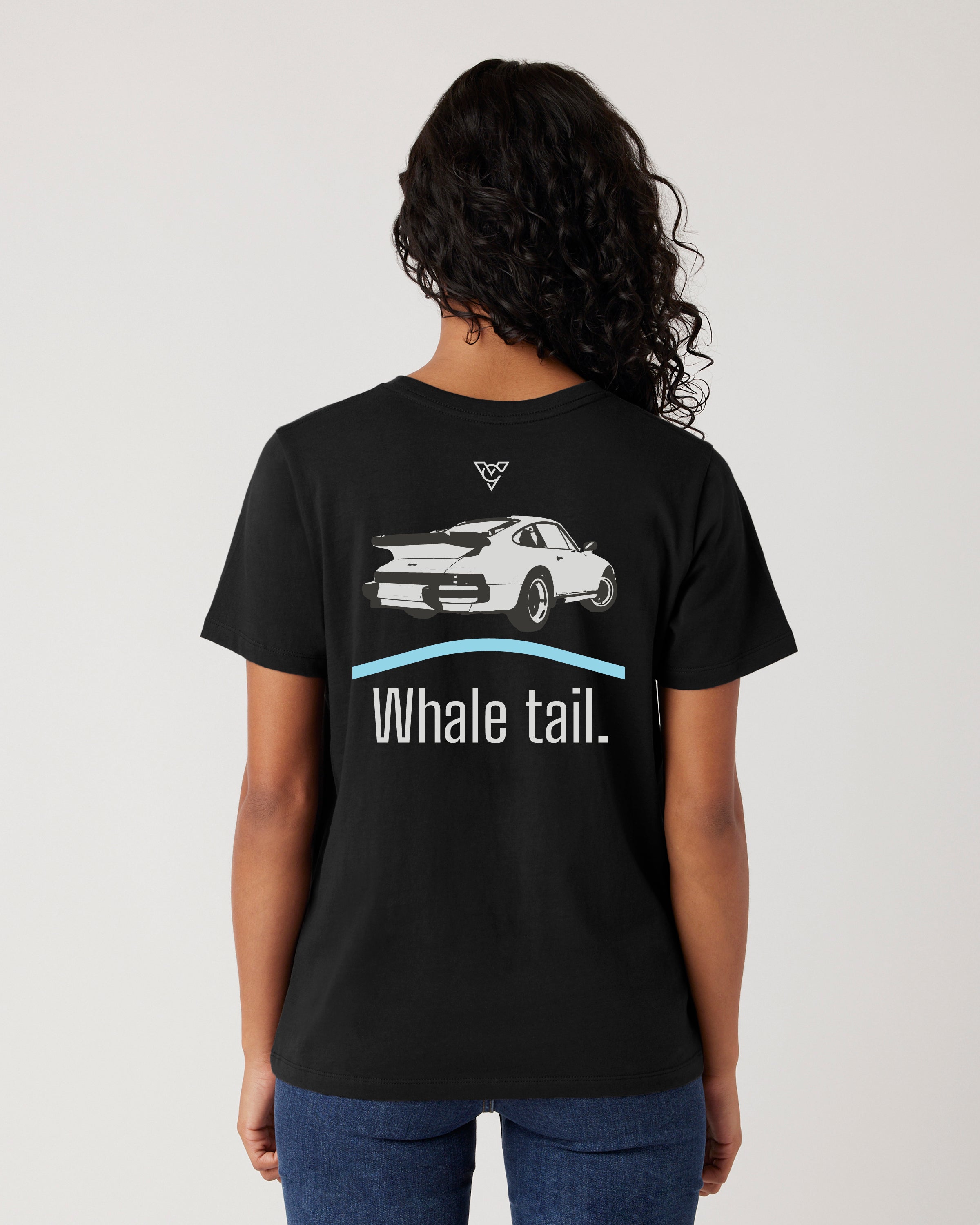 WHALE TAIL WOMENS BOYFRIEND TEE (Black)