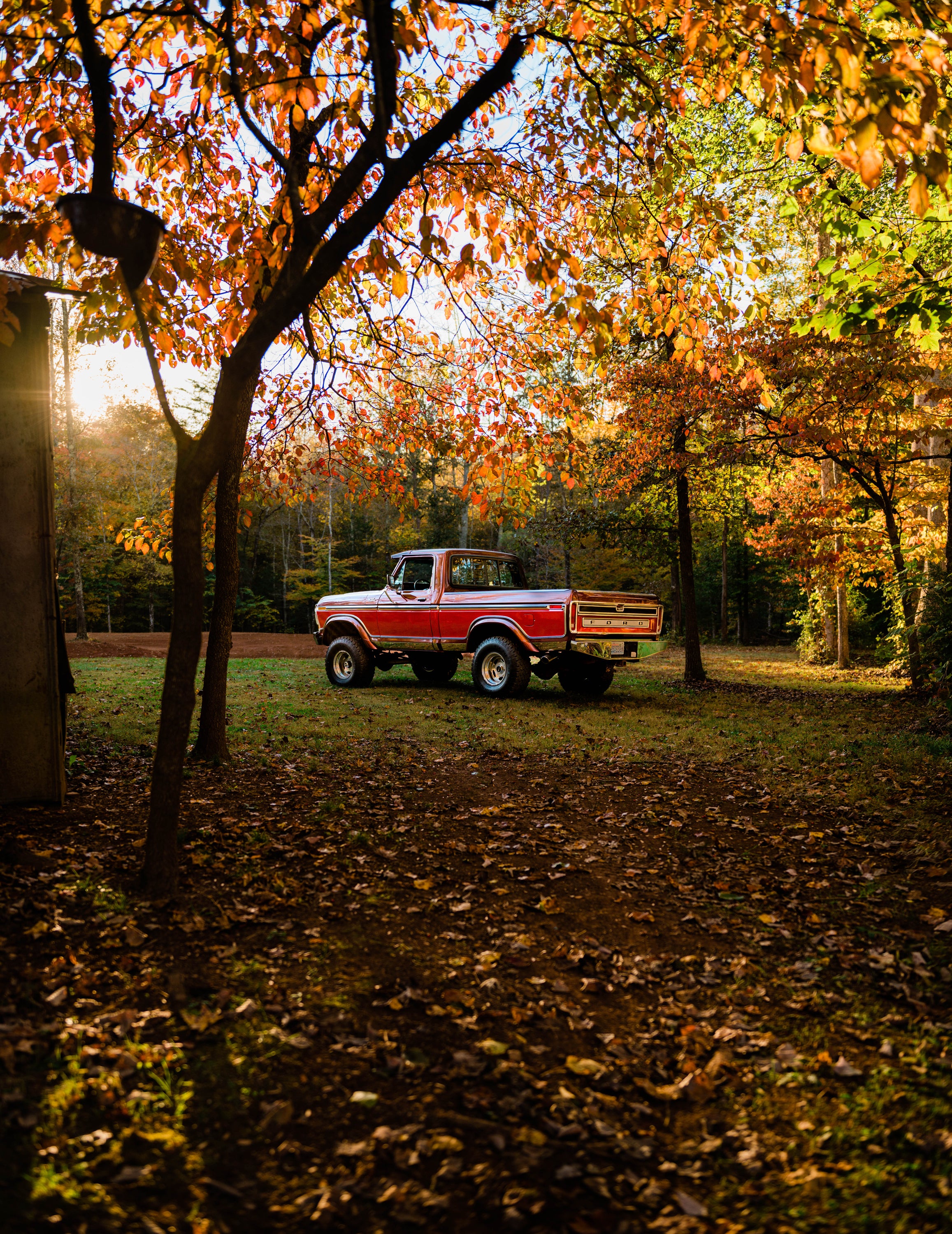1979 Ford F-150 4x4 Short Bed Red/Maroon FINE ART PRINT