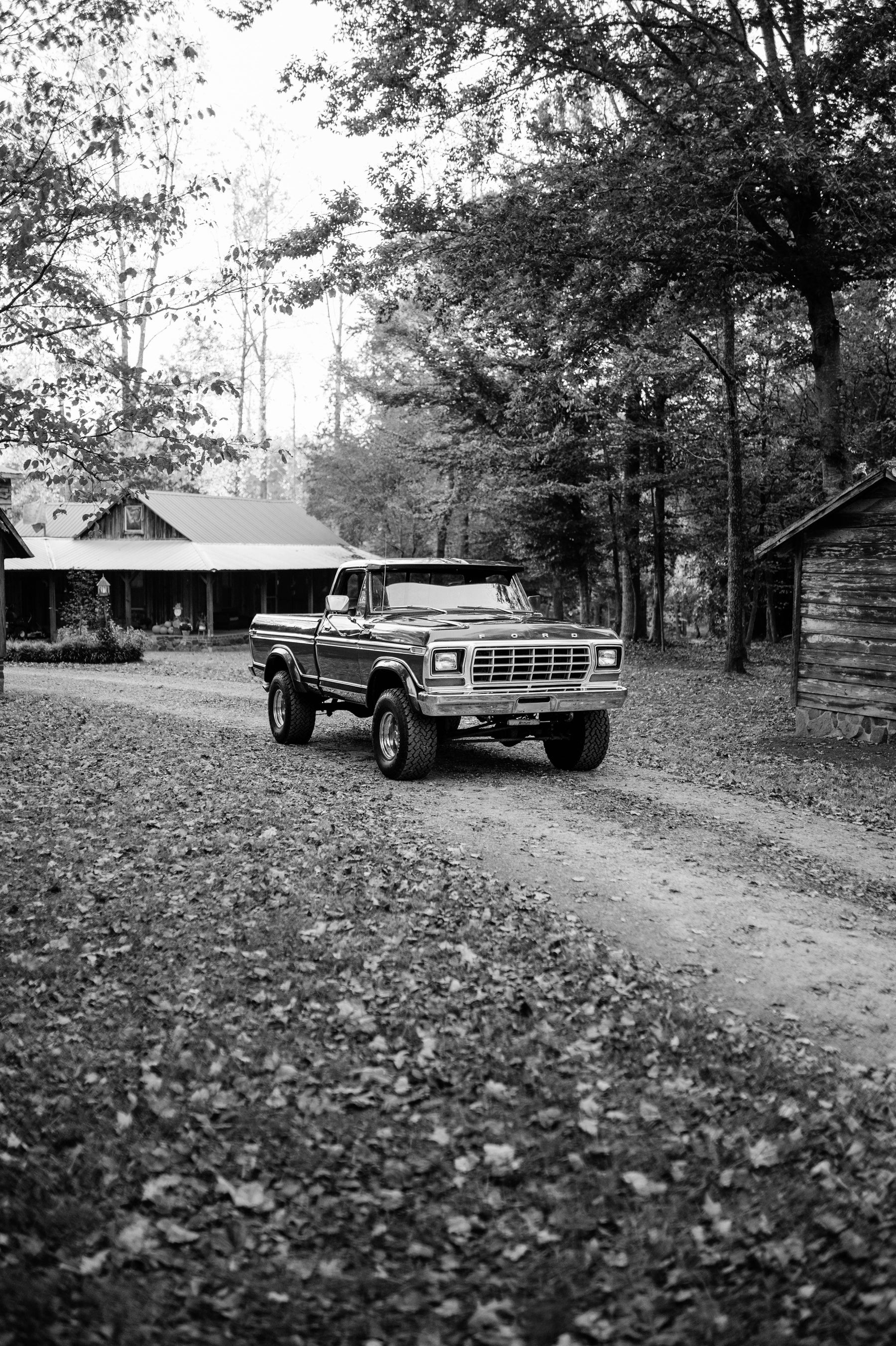 1979 Ford F-150 4x4 Short Bed Red/Maroon FINE ART PRINT