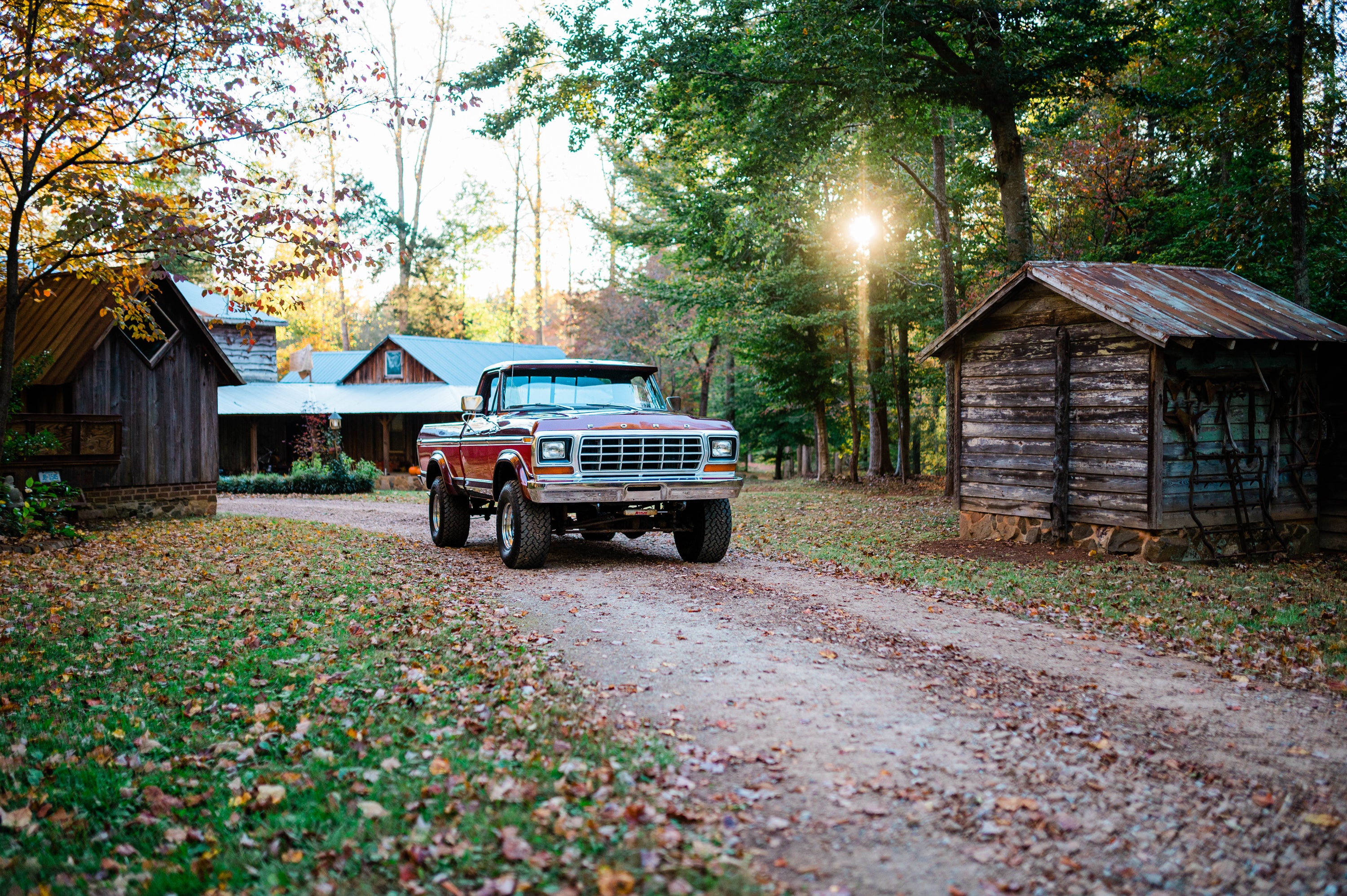1979 Ford F-150 4x4 Short Bed Red/Maroon FINE ART PRINT