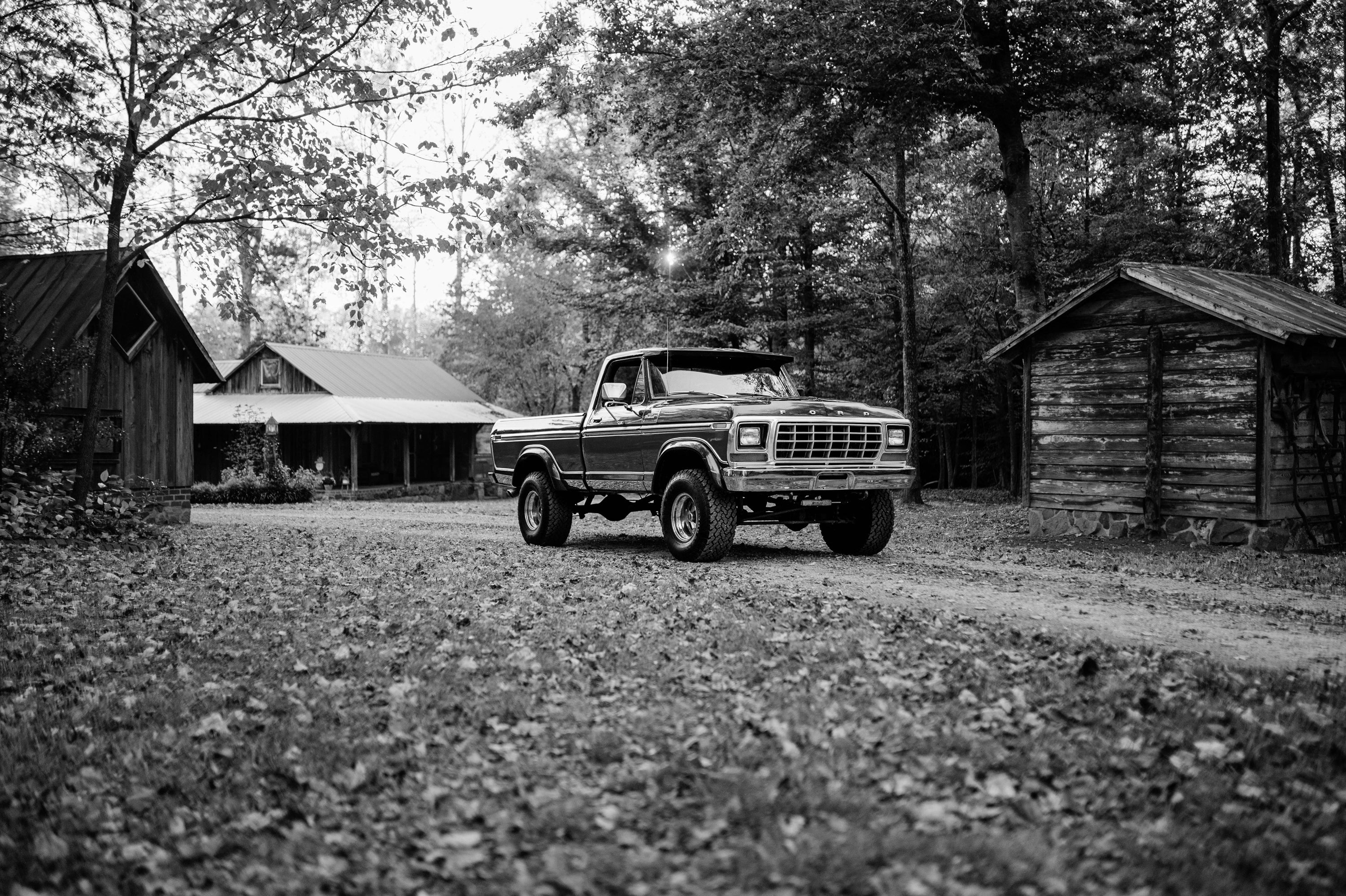 1979 Ford F-150 4x4 Short Bed Red/Maroon FINE ART PRINT