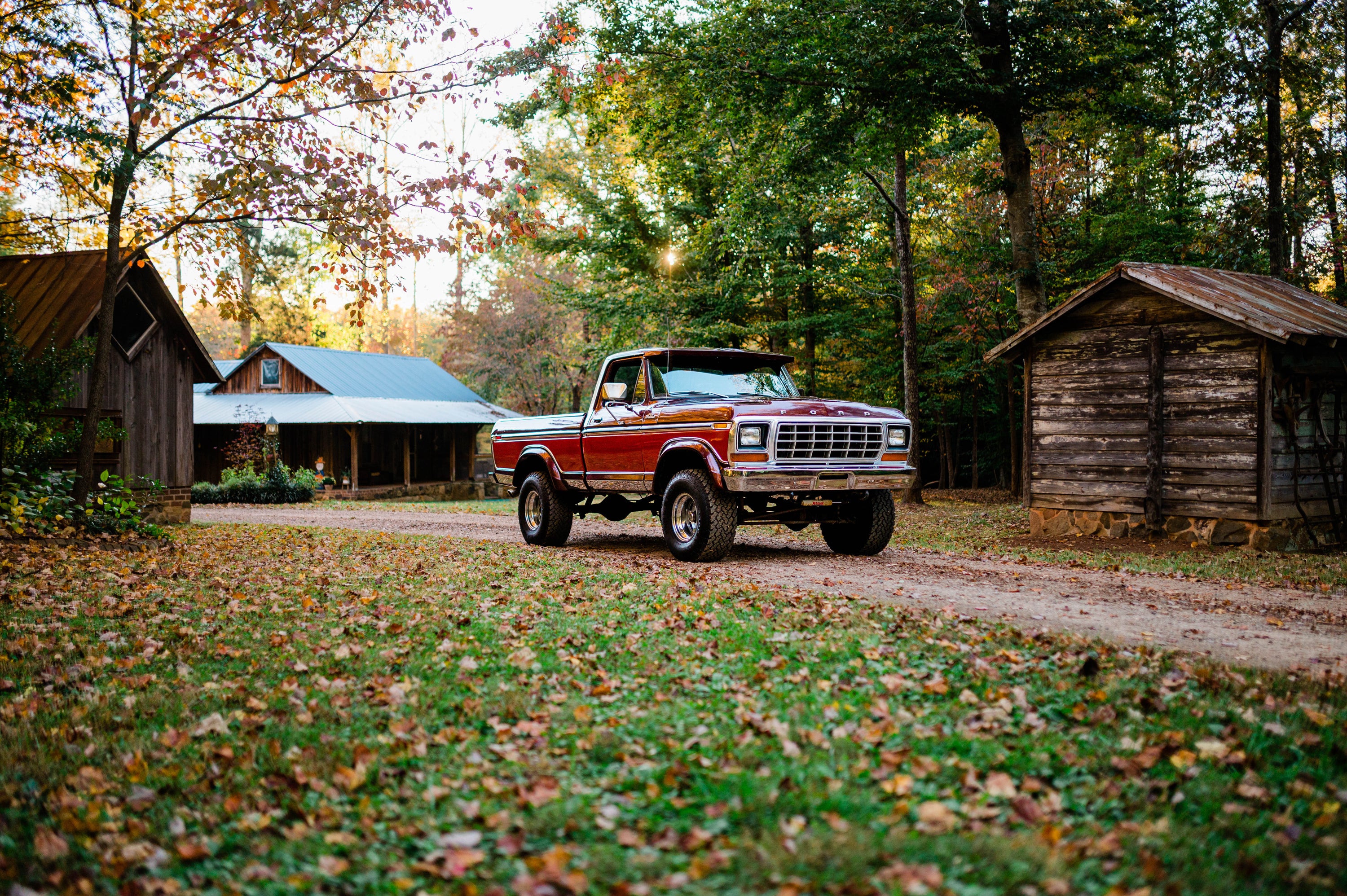 1979 Ford F-150 4x4 Short Bed Red/Maroon FINE ART PRINT