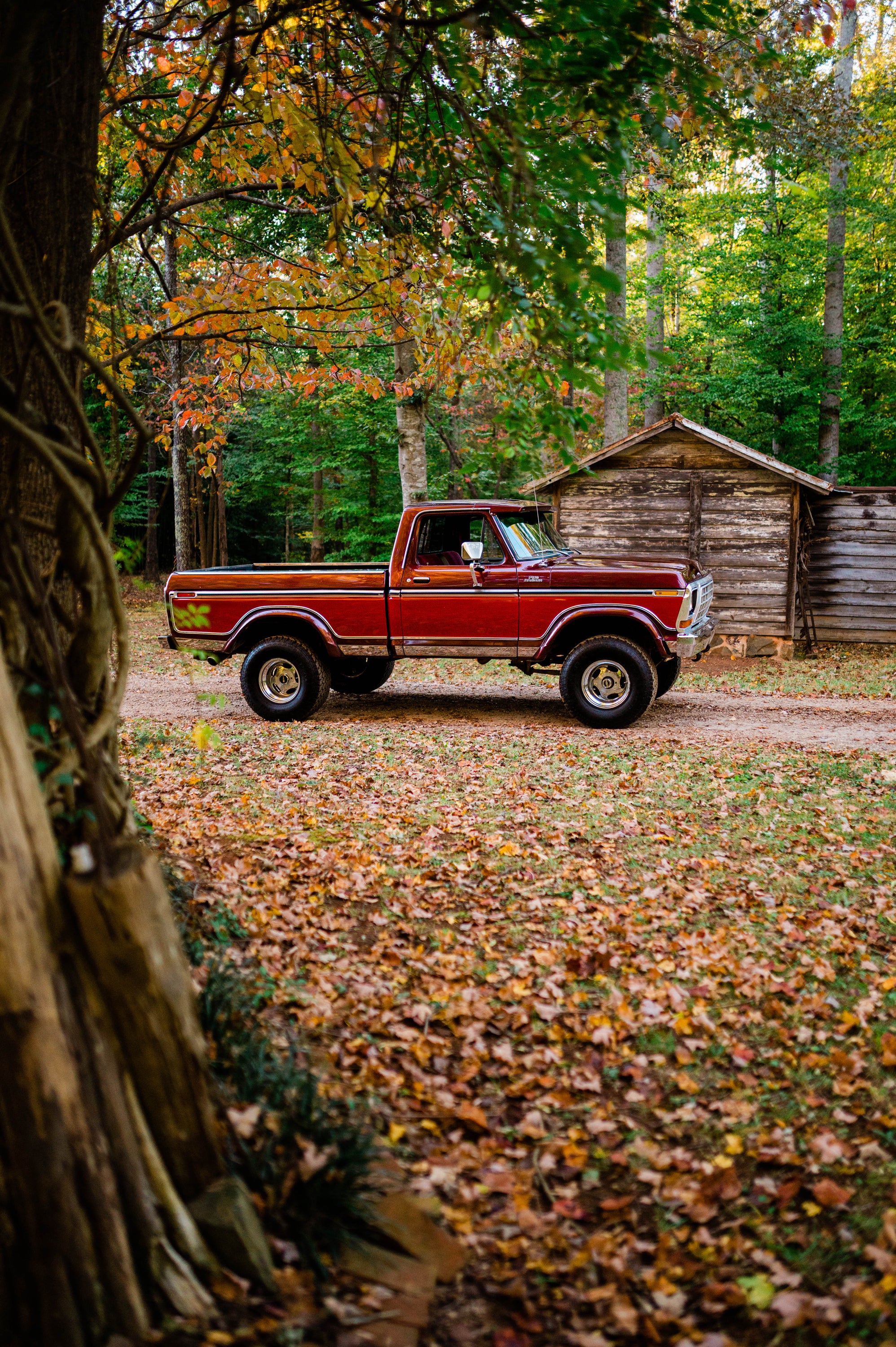 1979 Ford F-150 4x4 Short Bed Red/Maroon FINE ART PRINT