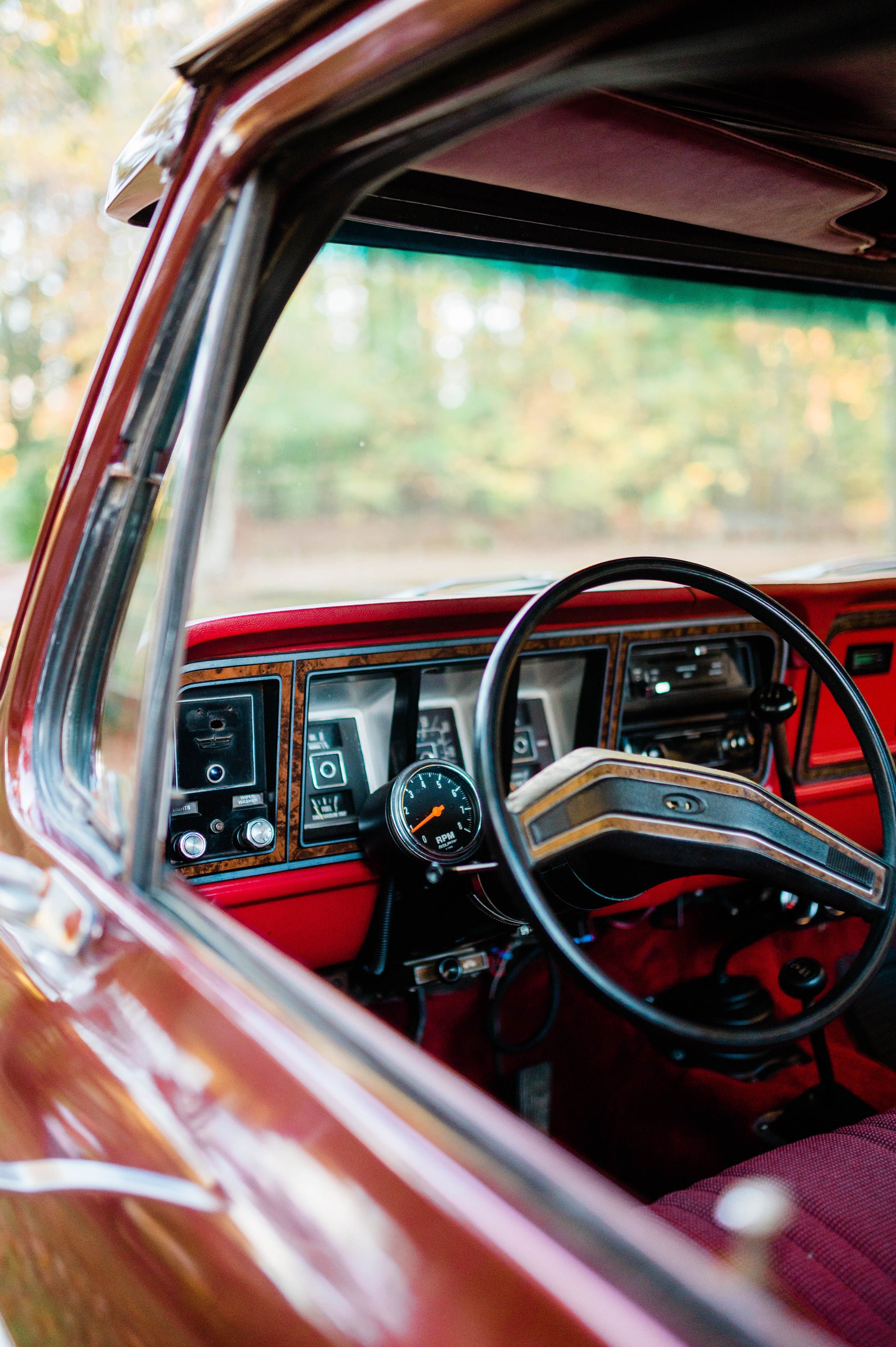 1979 Ford F-150 4x4 Short Bed Red/Maroon FINE ART PRINT