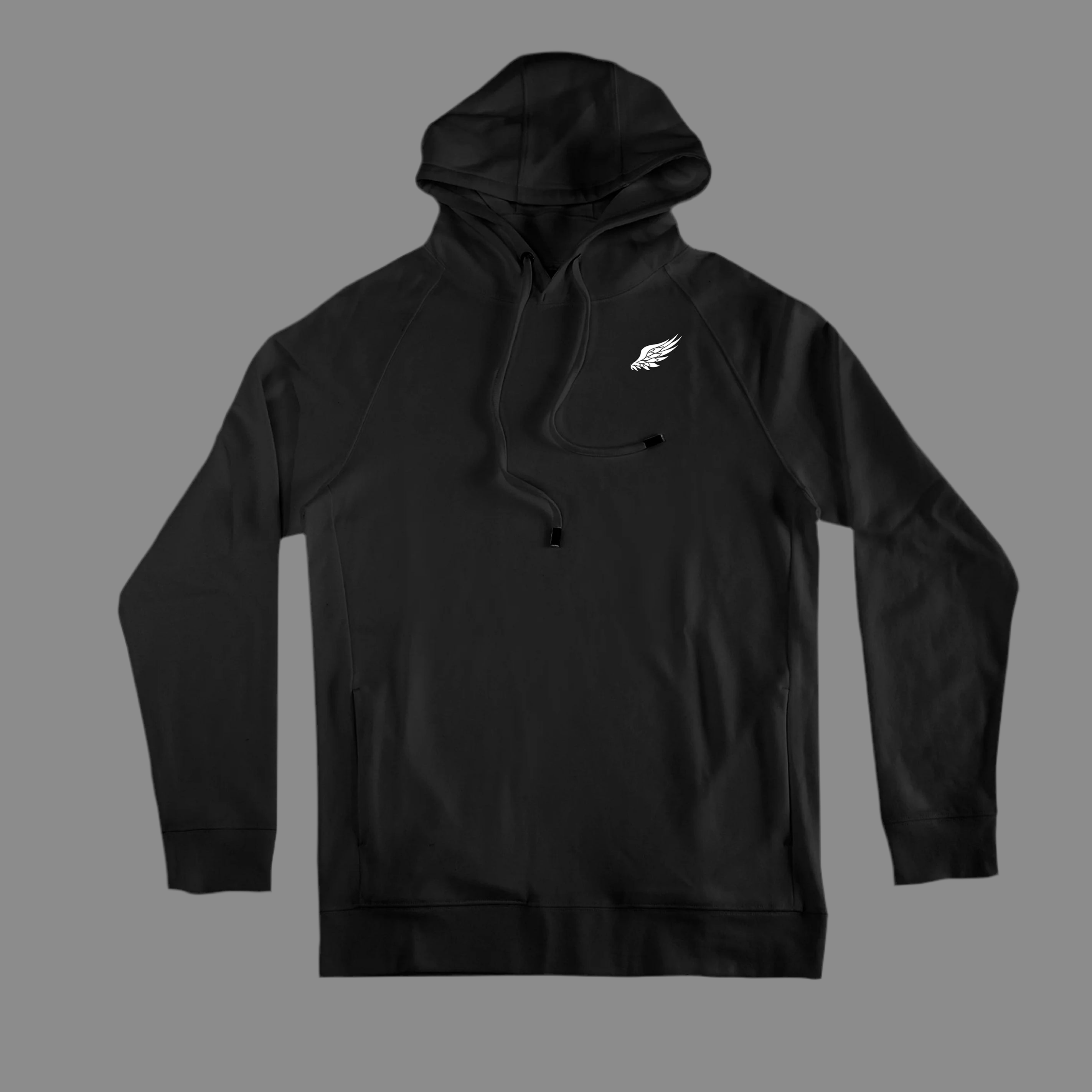 LITTLE BIRD LIGHTWEIGHT LUXURY PULLOVER HOODIE (Black)