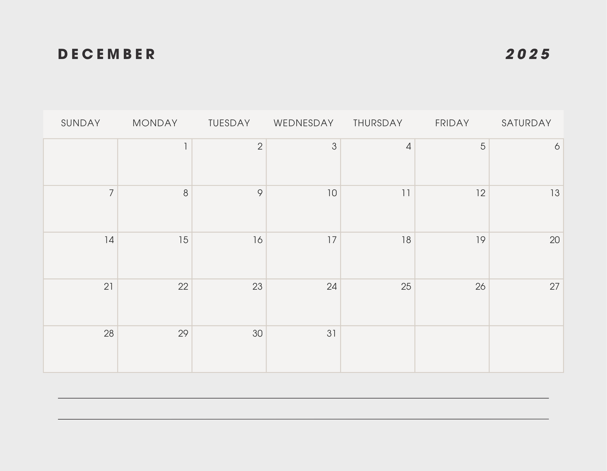 LAAS25 Official 2026 Calendar