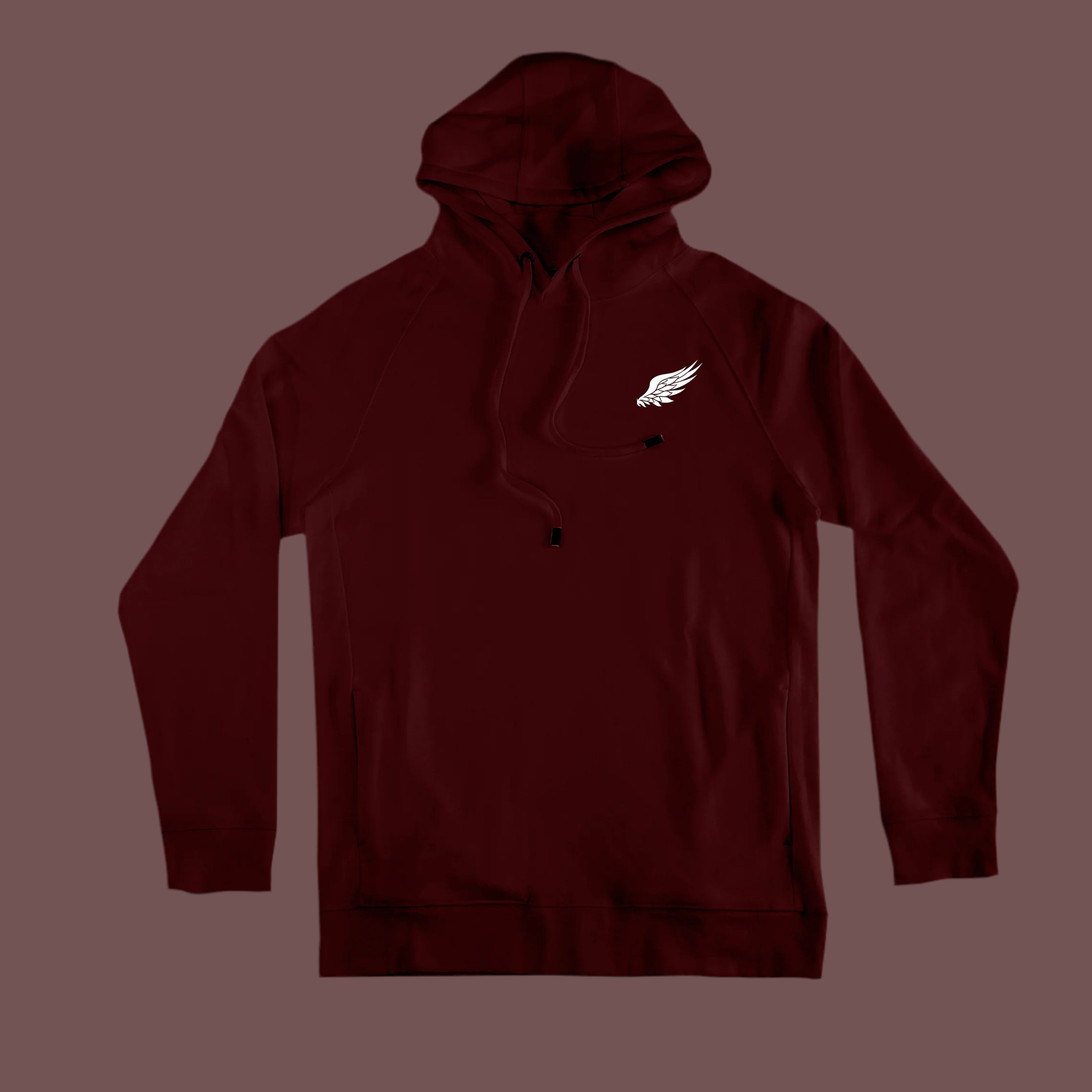 LITTLE BIRD LIGHTWEIGHT LUXURY PULLOVER HOODIE (Wine)