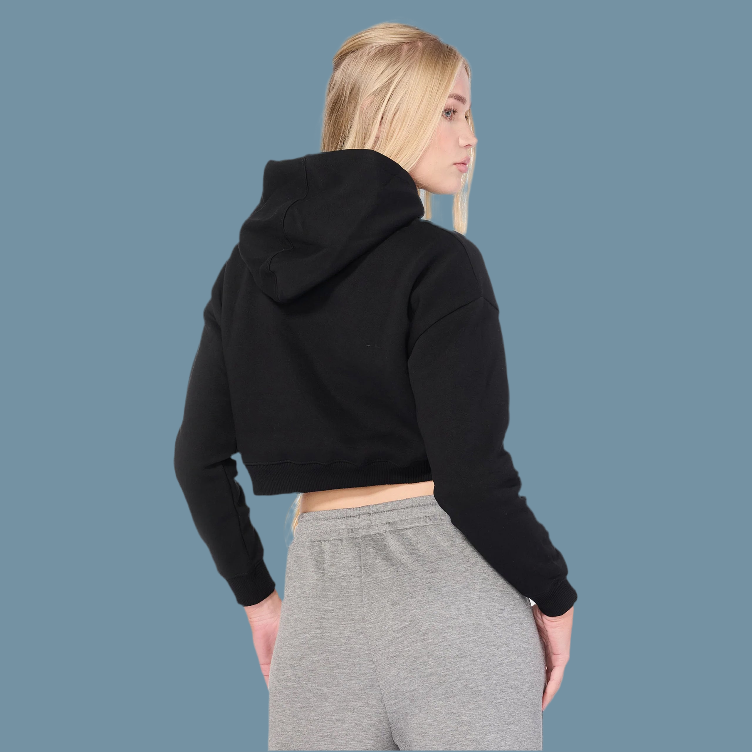 LITTLE BIRD CROP HOODIE (Black)