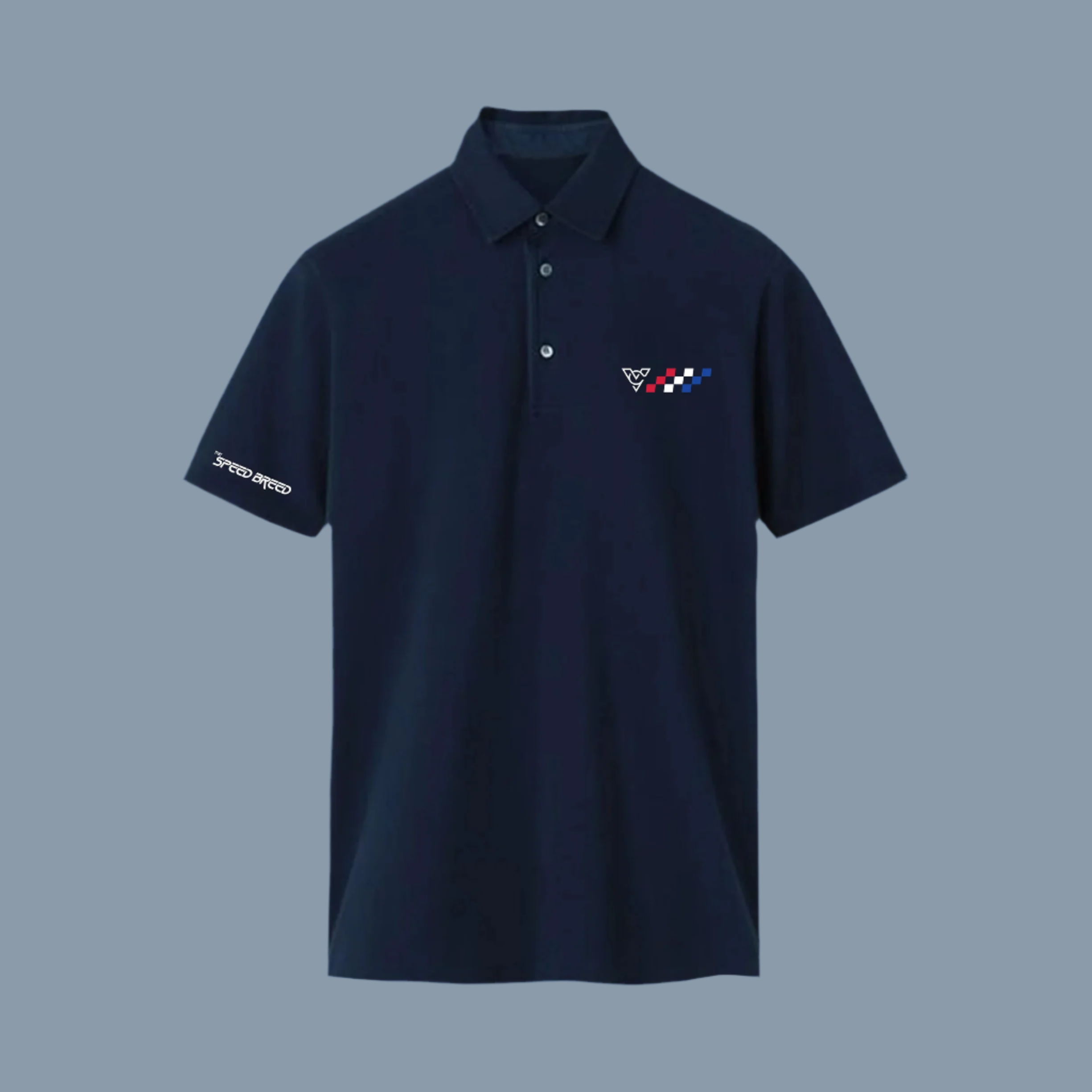 CHECKERED FLAG DRYFLEX POLO (Vulcan-Navy)